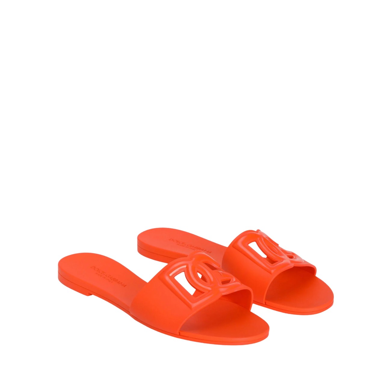 Dolce&Gabbana Women Dg Logo Rubber Beachwear Slide Sandals DOLCE & GABBANA