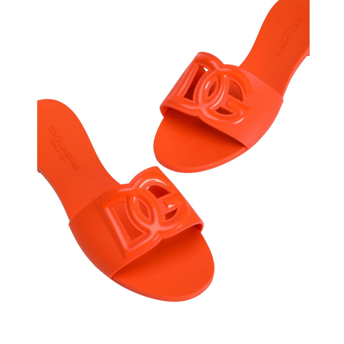 Dolce&Gabbana Women Dg Logo Rubber Beachwear Slide Sandals DOLCE & GABBANA