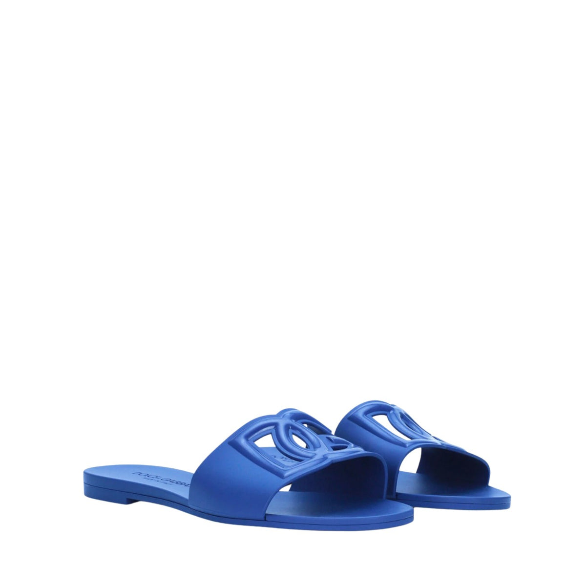 Dolce&Gabbana Women Dg Logo Rubber Beachwear Slide Sandals DOLCE & GABBANA