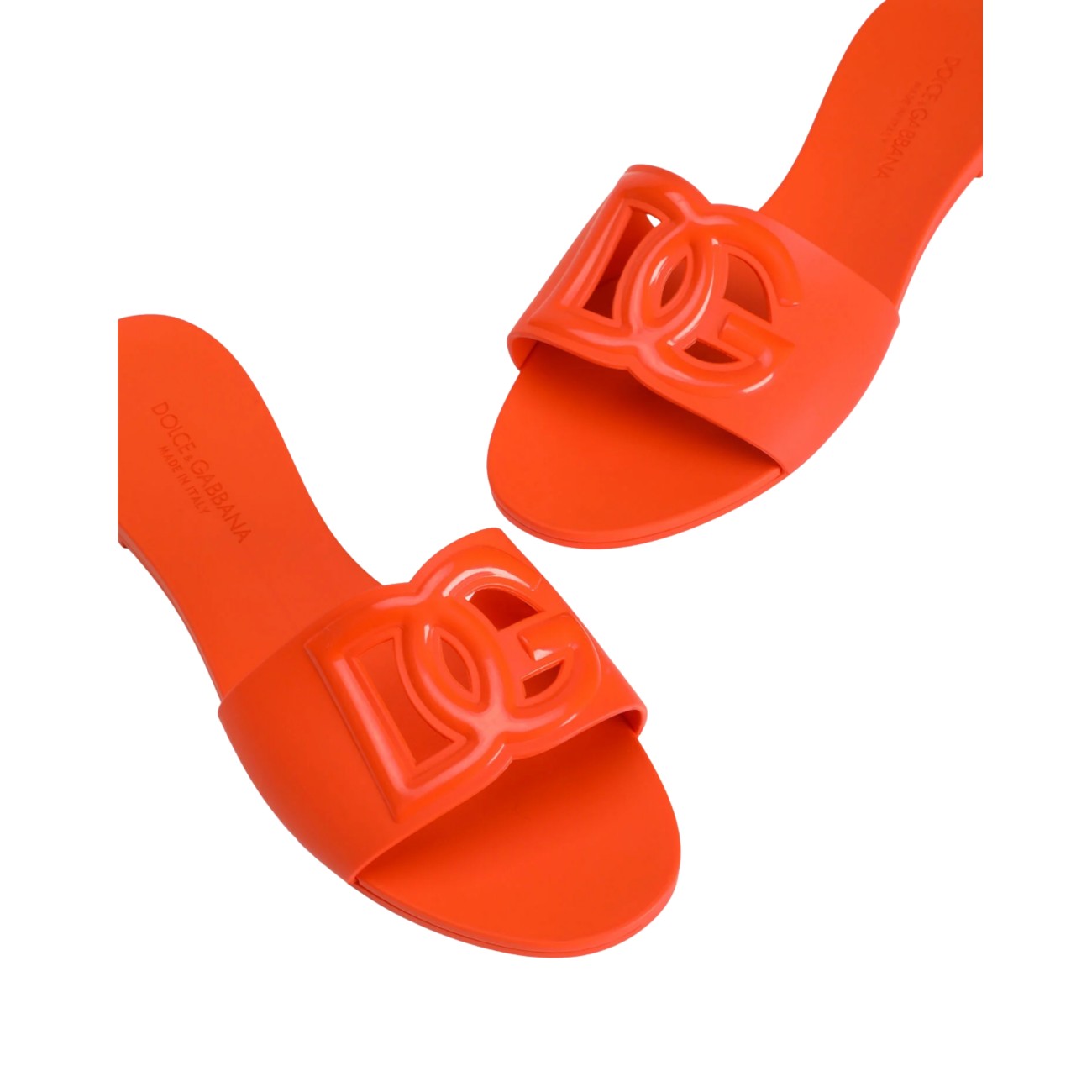 Dolce&Gabbana Women Dg Logo Rubber Beachwear Slide Sandals DOLCE & GABBANA