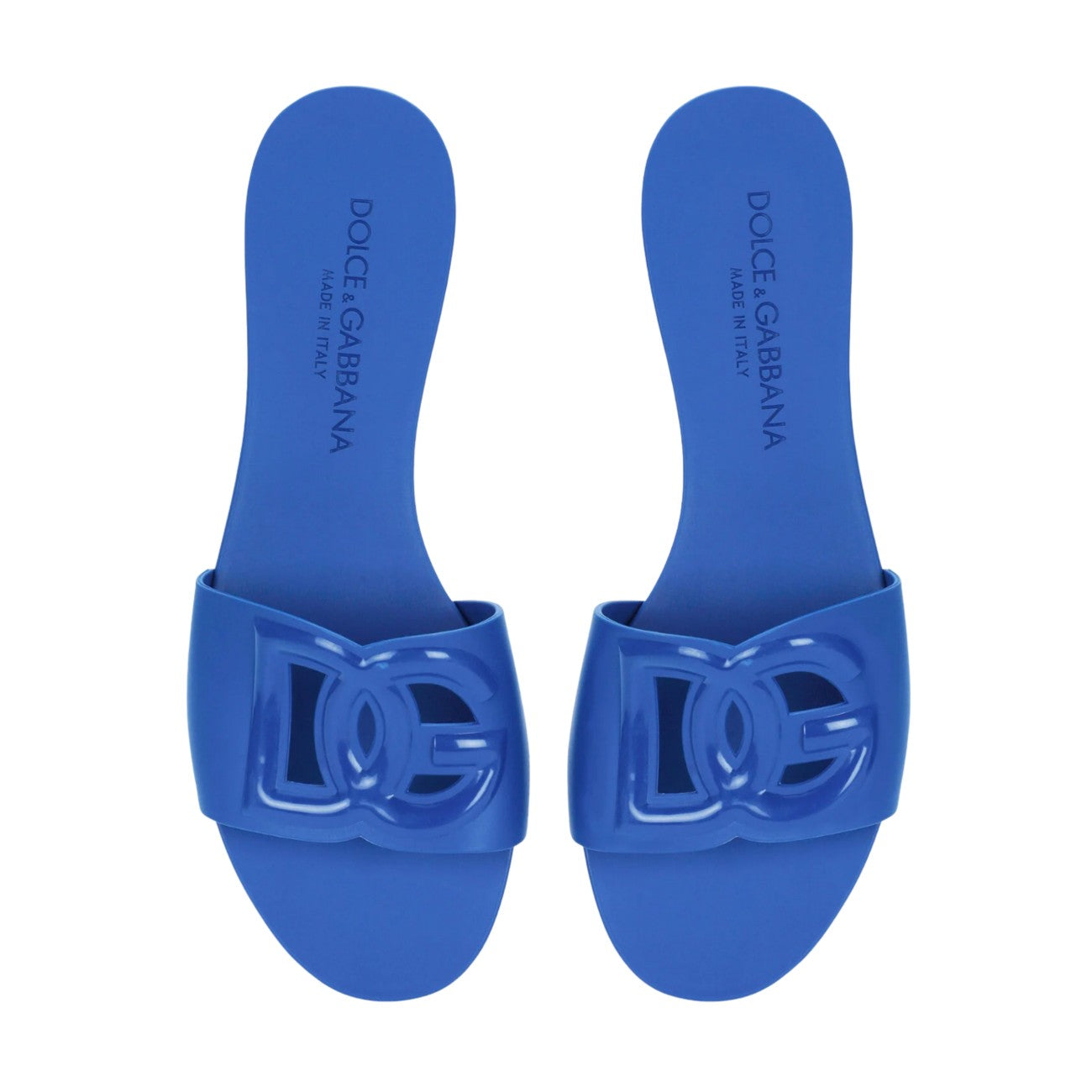 Dolce&Gabbana Women Dg Logo Rubber Beachwear Slide Sandals DOLCE & GABBANA