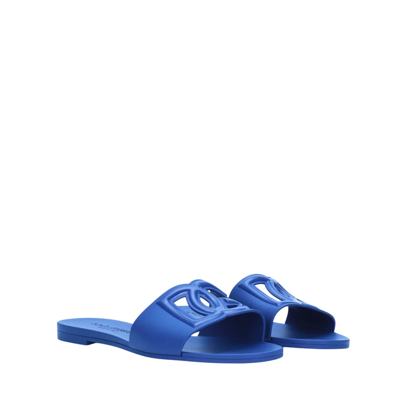 Dolce&Gabbana Women Dg Logo Rubber Beachwear Slide Sandals DOLCE & GABBANA