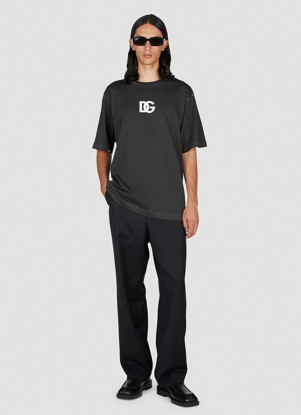 Dolce & Gabbana Men Dg Logo Print T-Shirt DOLCE & GABBANA