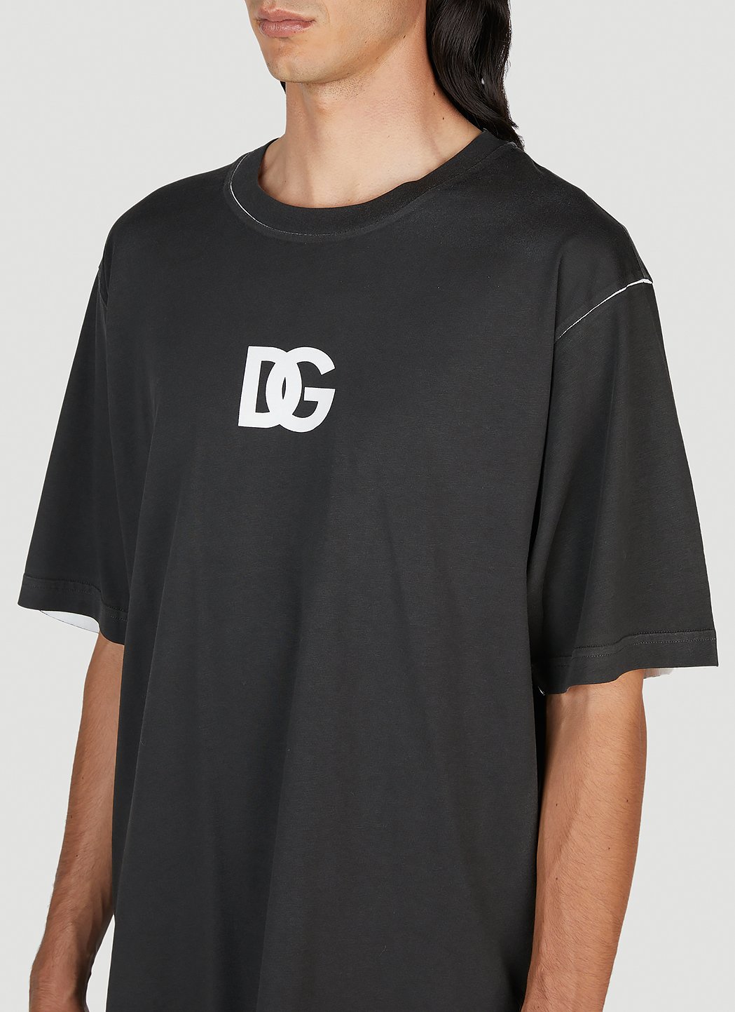 Dolce & Gabbana Men Dg Logo Print T-Shirt DOLCE & GABBANA