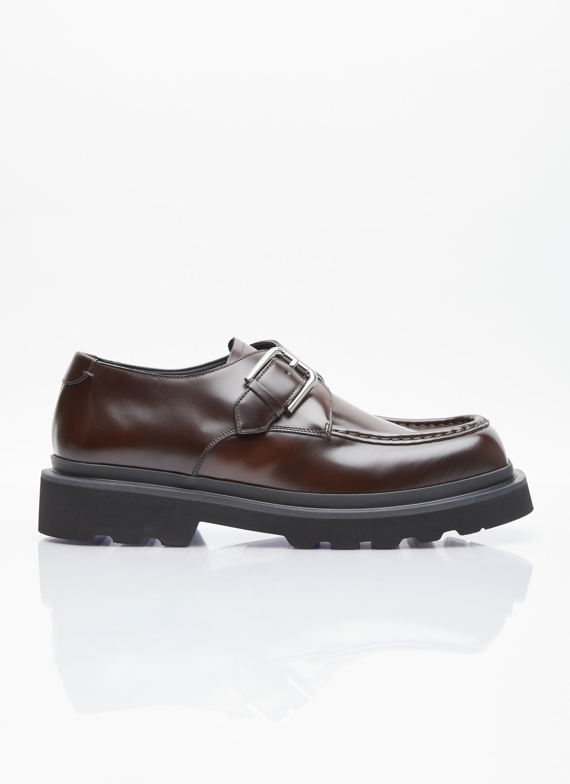 Dolce & Gabbana Men Brushed Leather Monkstrap Shoes DOLCE & GABBANA