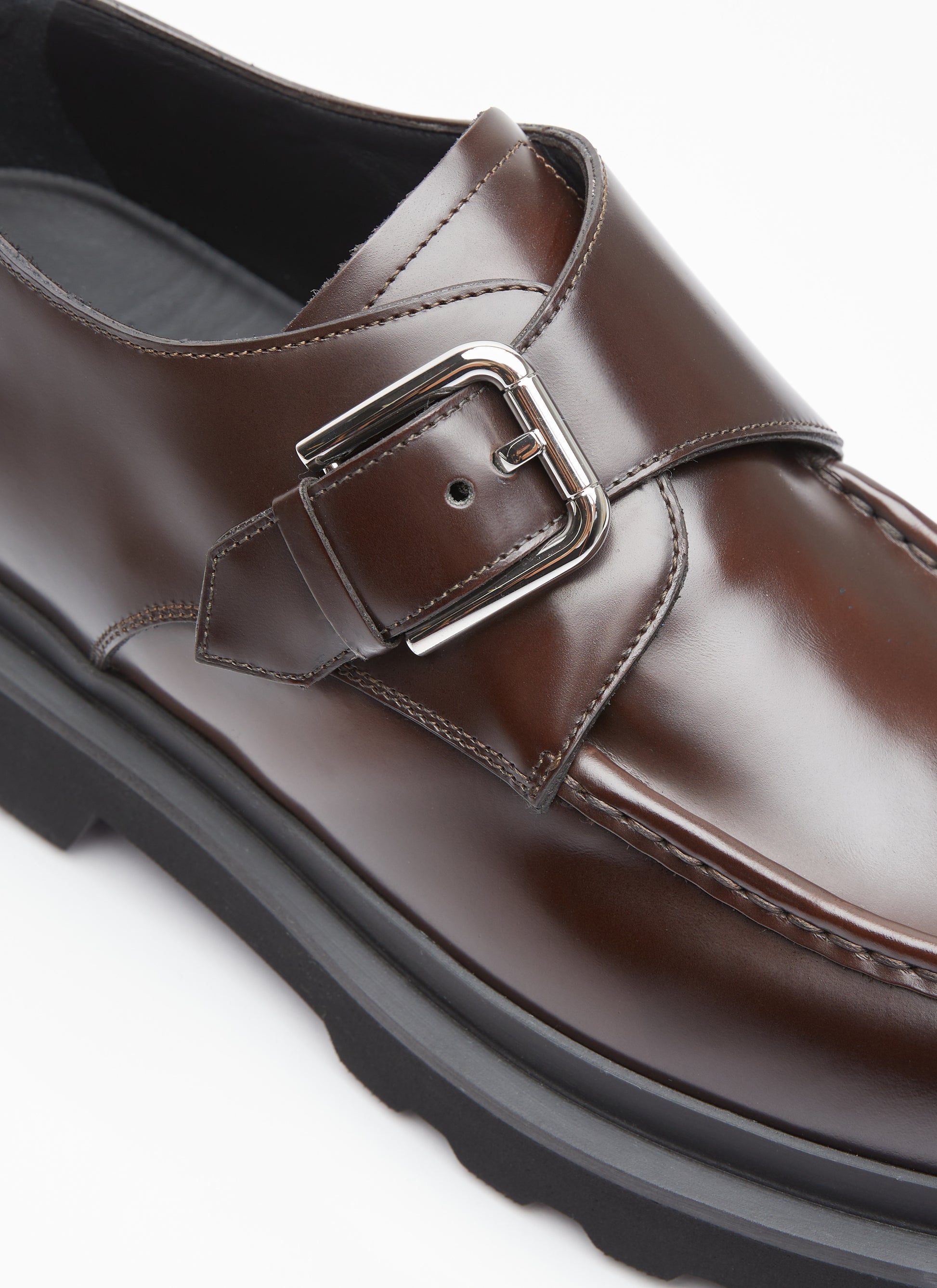 Dolce & Gabbana Men Brushed Leather Monkstrap Shoes DOLCE & GABBANA