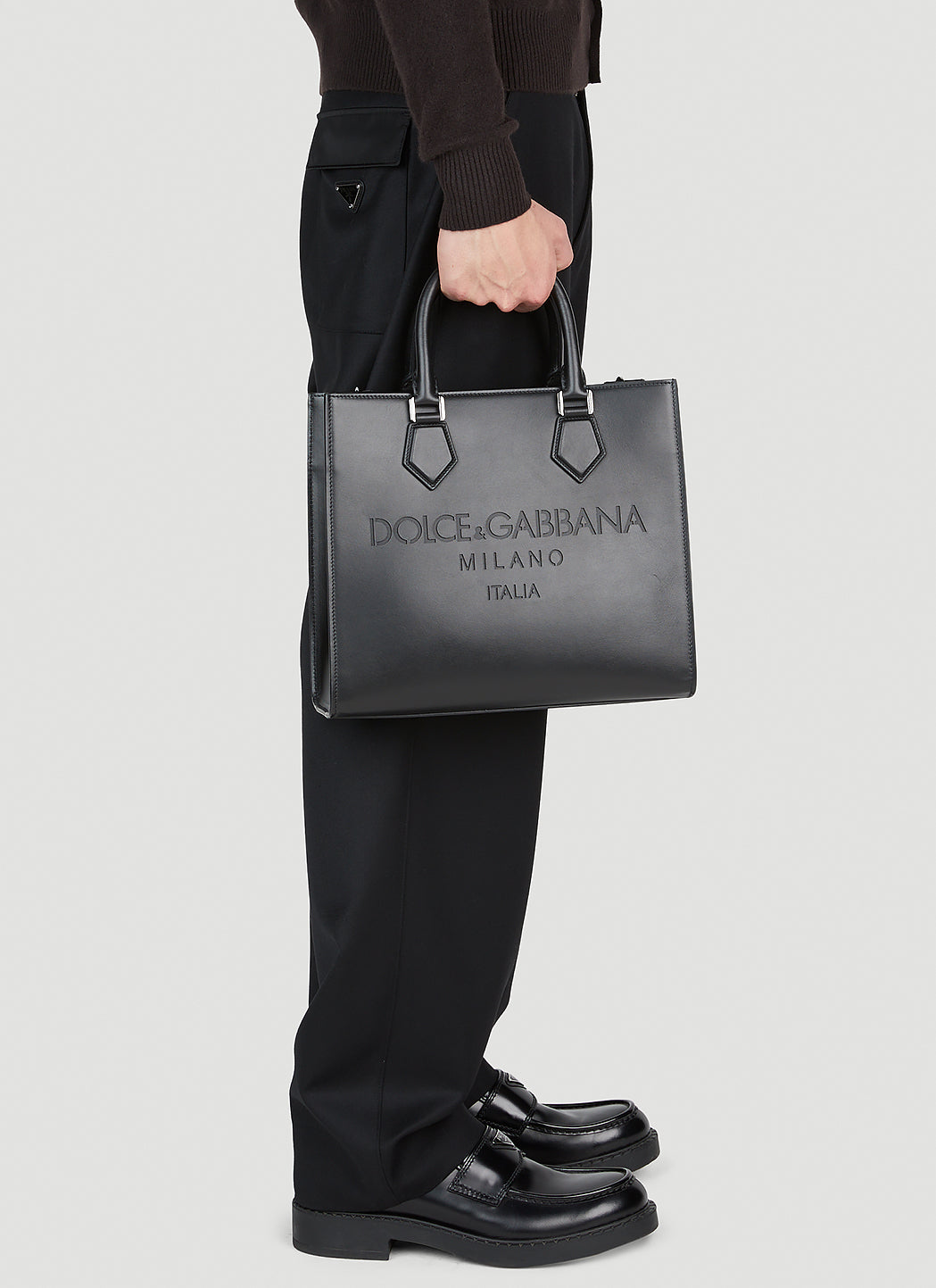Dolce & Gabbana Men Debossed Logo Tote Bag DOLCE & GABBANA