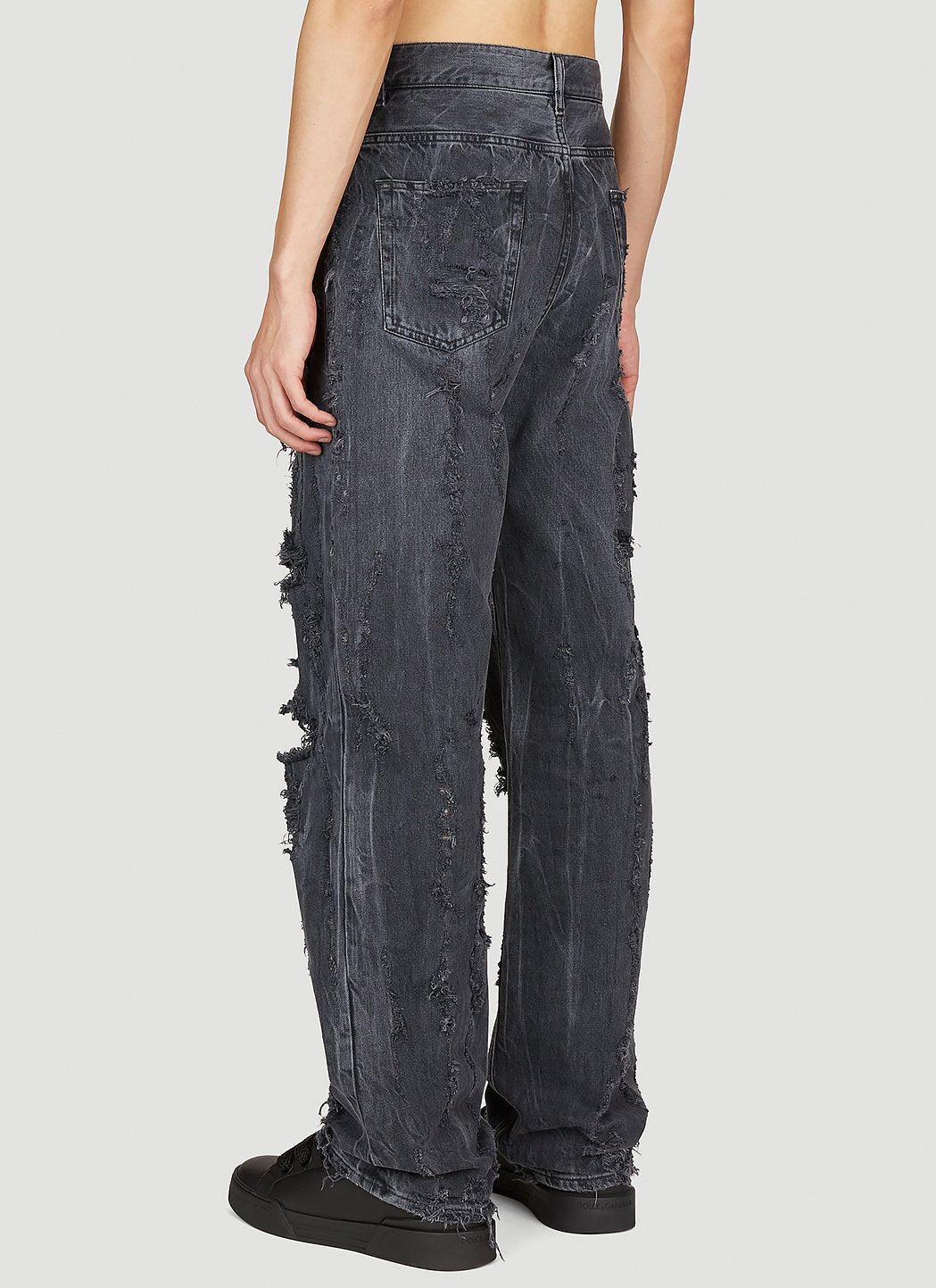 Dolce & Gabbana Men Distressed Denim Jeans DOLCE & GABBANA