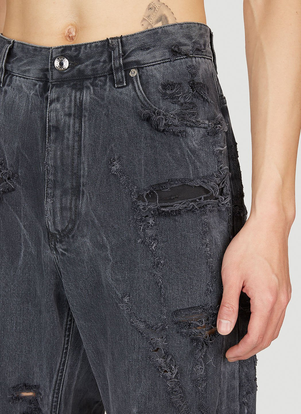 Dolce & Gabbana Men Distressed Denim Jeans DOLCE & GABBANA