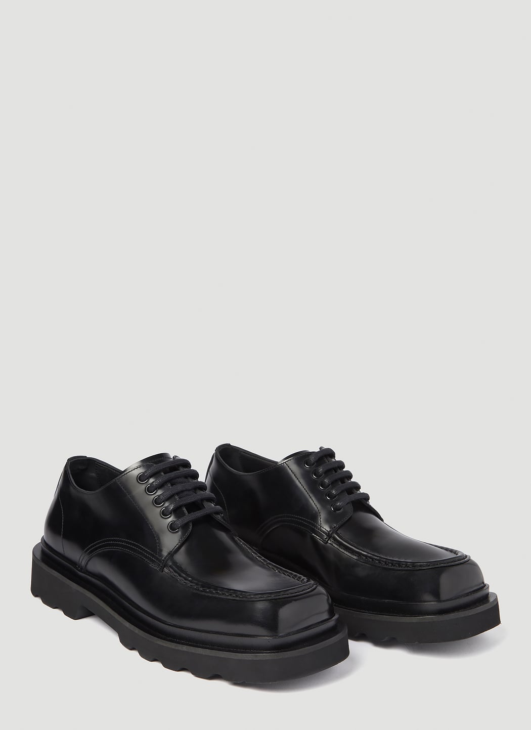 Dolce & Gabbana Men Brushed Leather Derby Shoes DOLCE & GABBANA