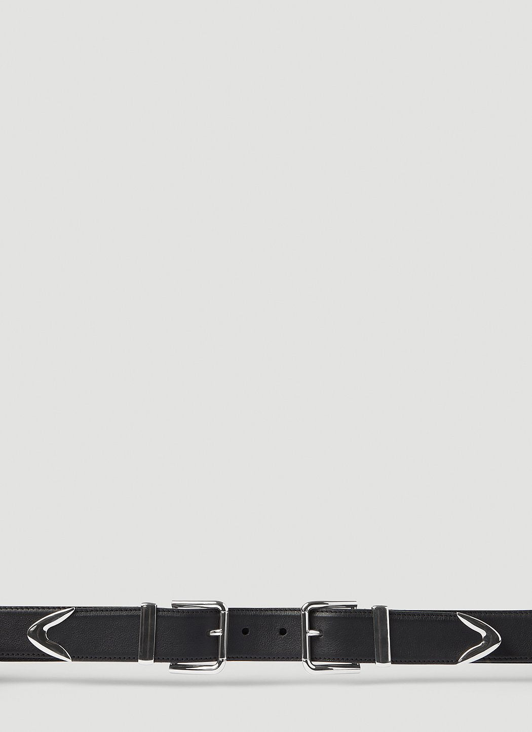 Dolce & Gabbana Men Double Buckle Leather Belt DOLCE & GABBANA