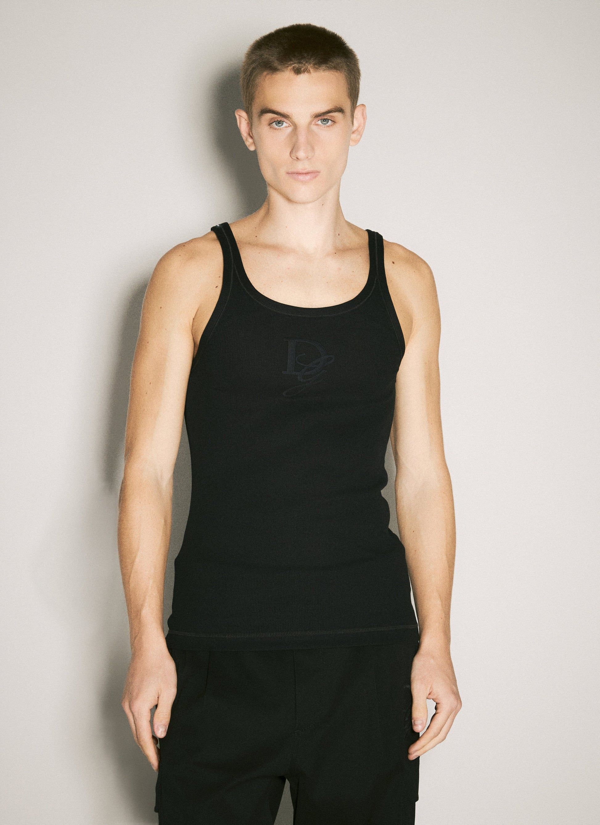 Dolce & Gabbana Men Logo Embroidery Tank Top DOLCE & GABBANA