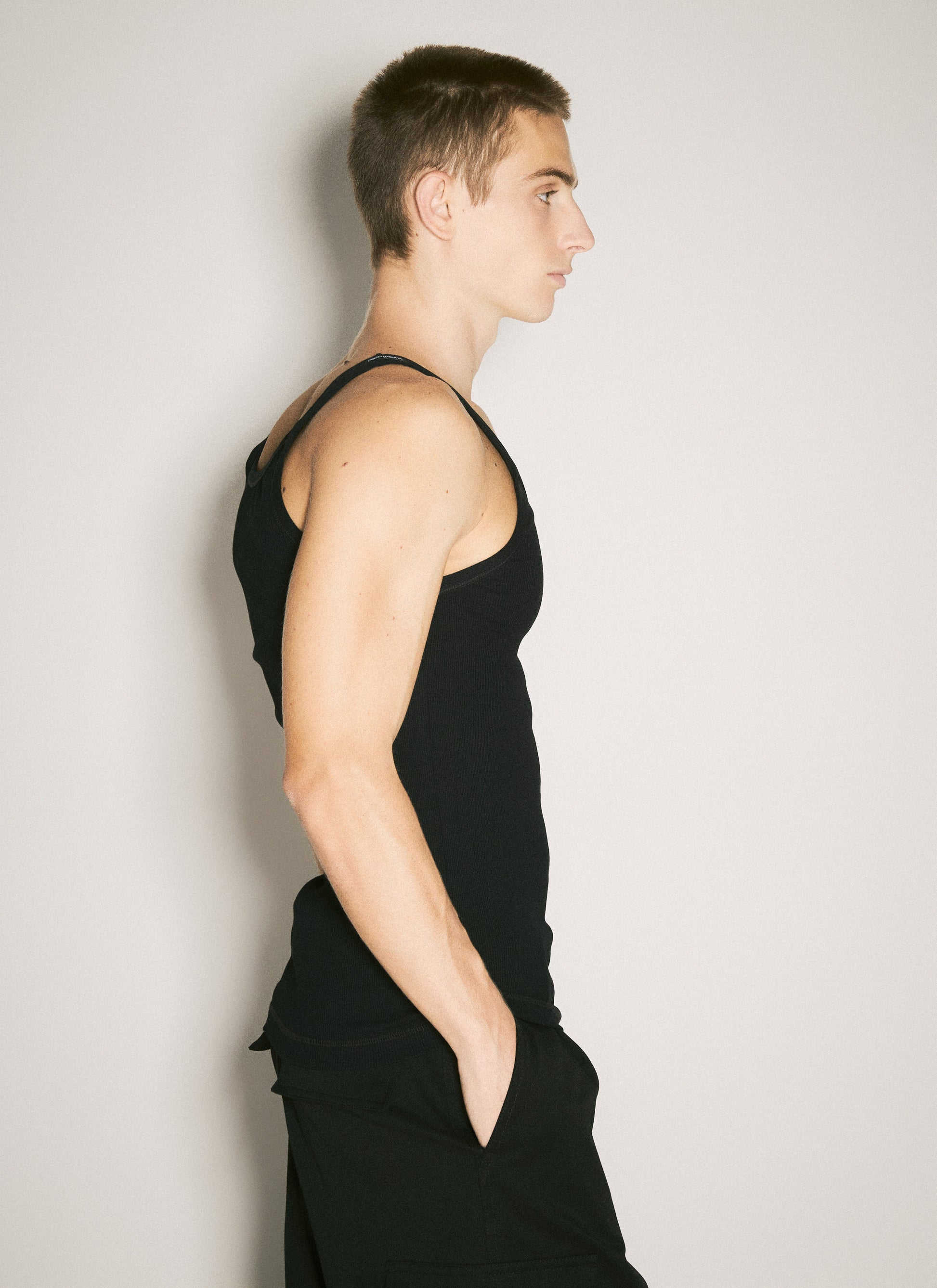 Dolce & Gabbana Men Logo Embroidery Tank Top DOLCE & GABBANA