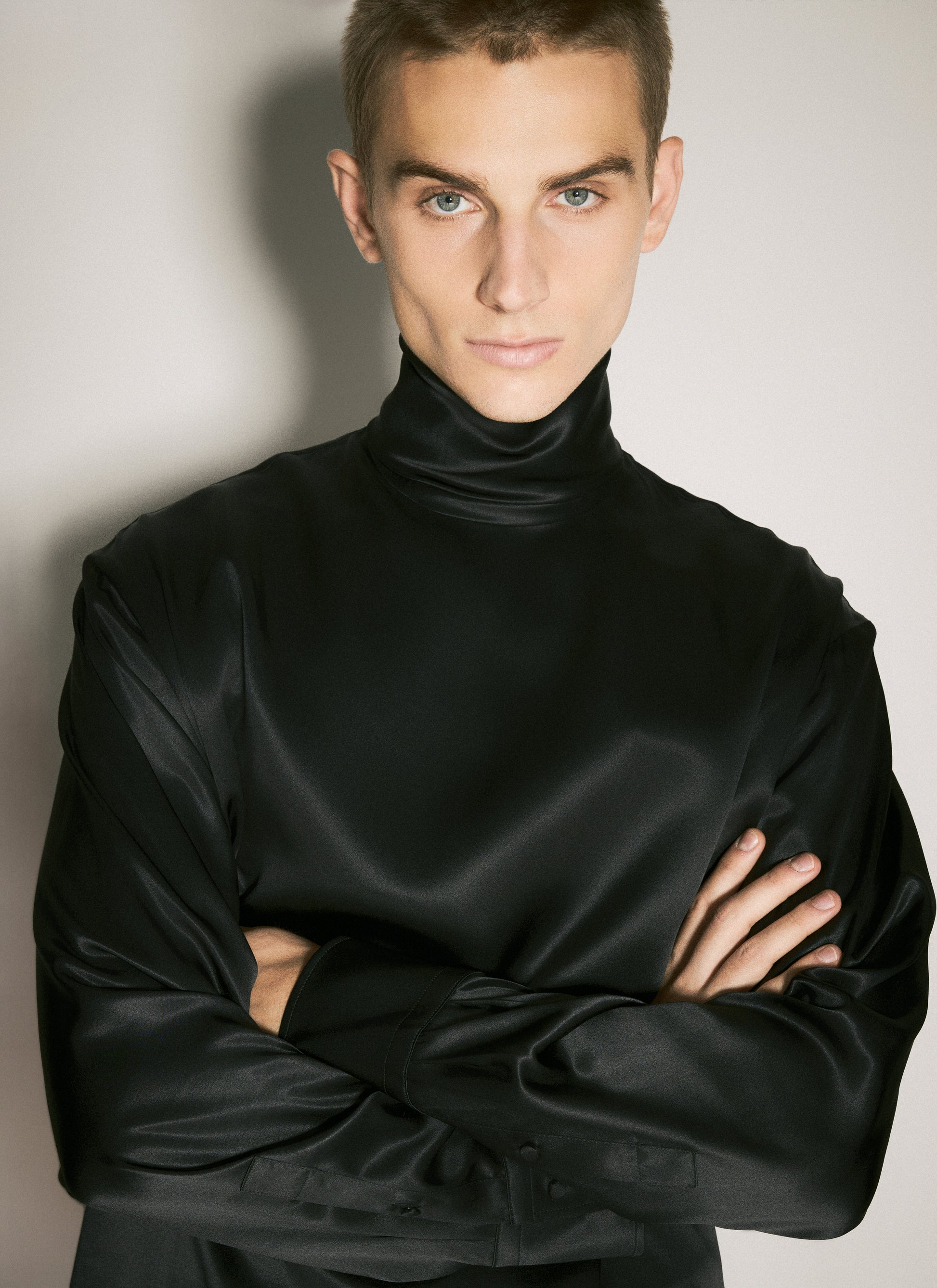 Dolce & Gabbana Men Loose Silk Turtleneck Top DOLCE & GABBANA