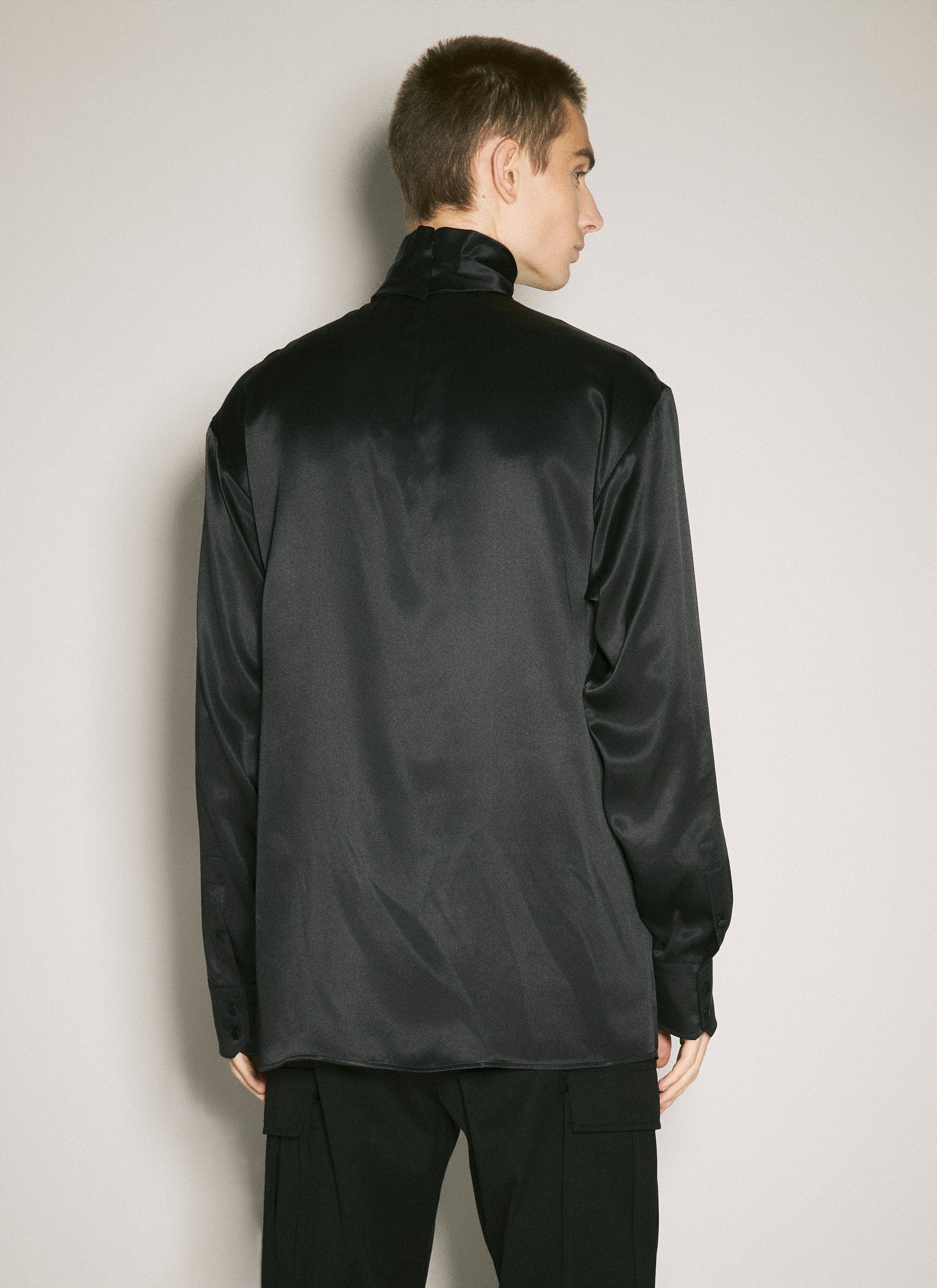 Dolce & Gabbana Men Loose Silk Turtleneck Top DOLCE & GABBANA