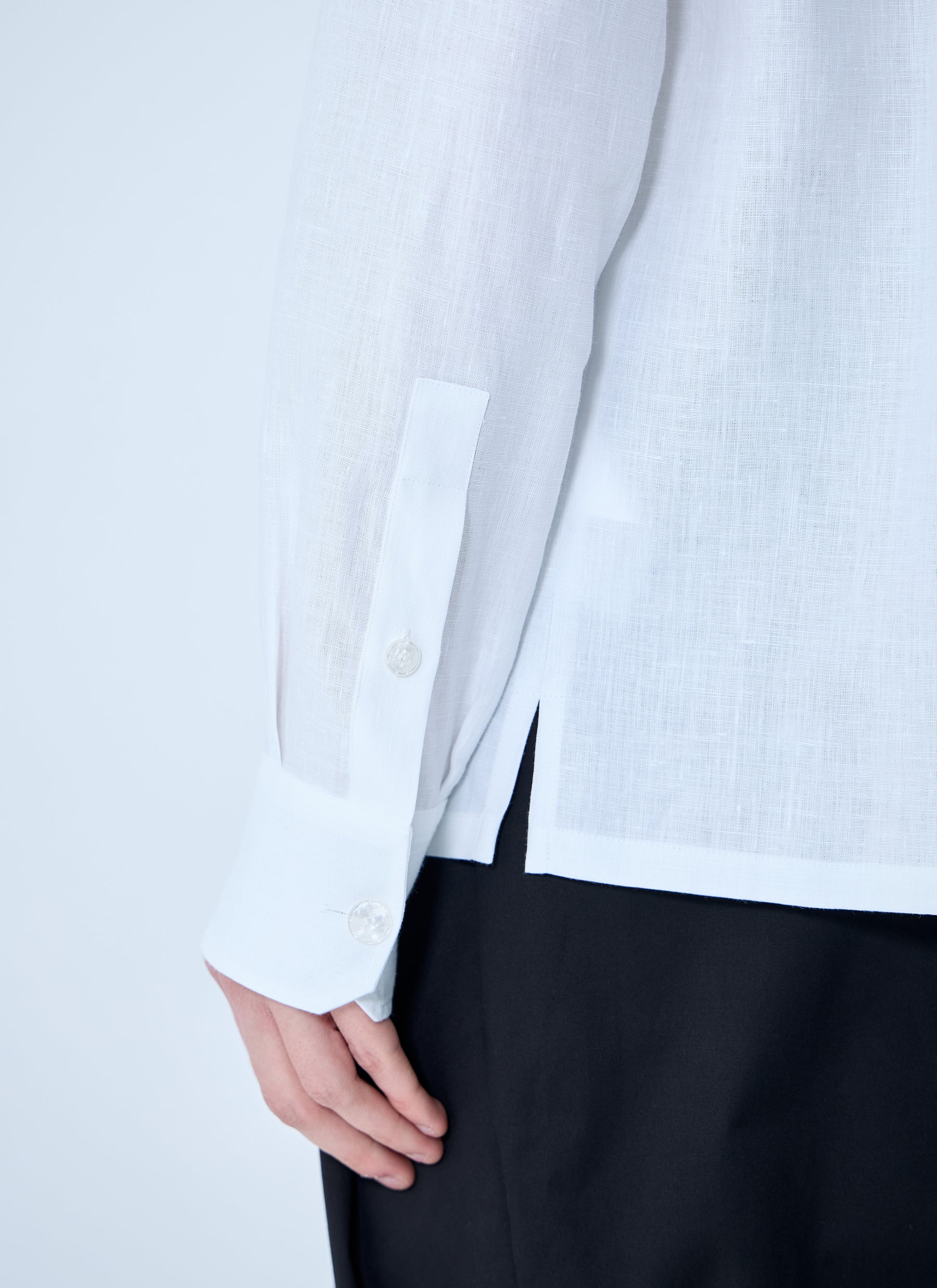 Dolce & Gabbana Men Linen Spread Collar Shirt DOLCE & GABBANA
