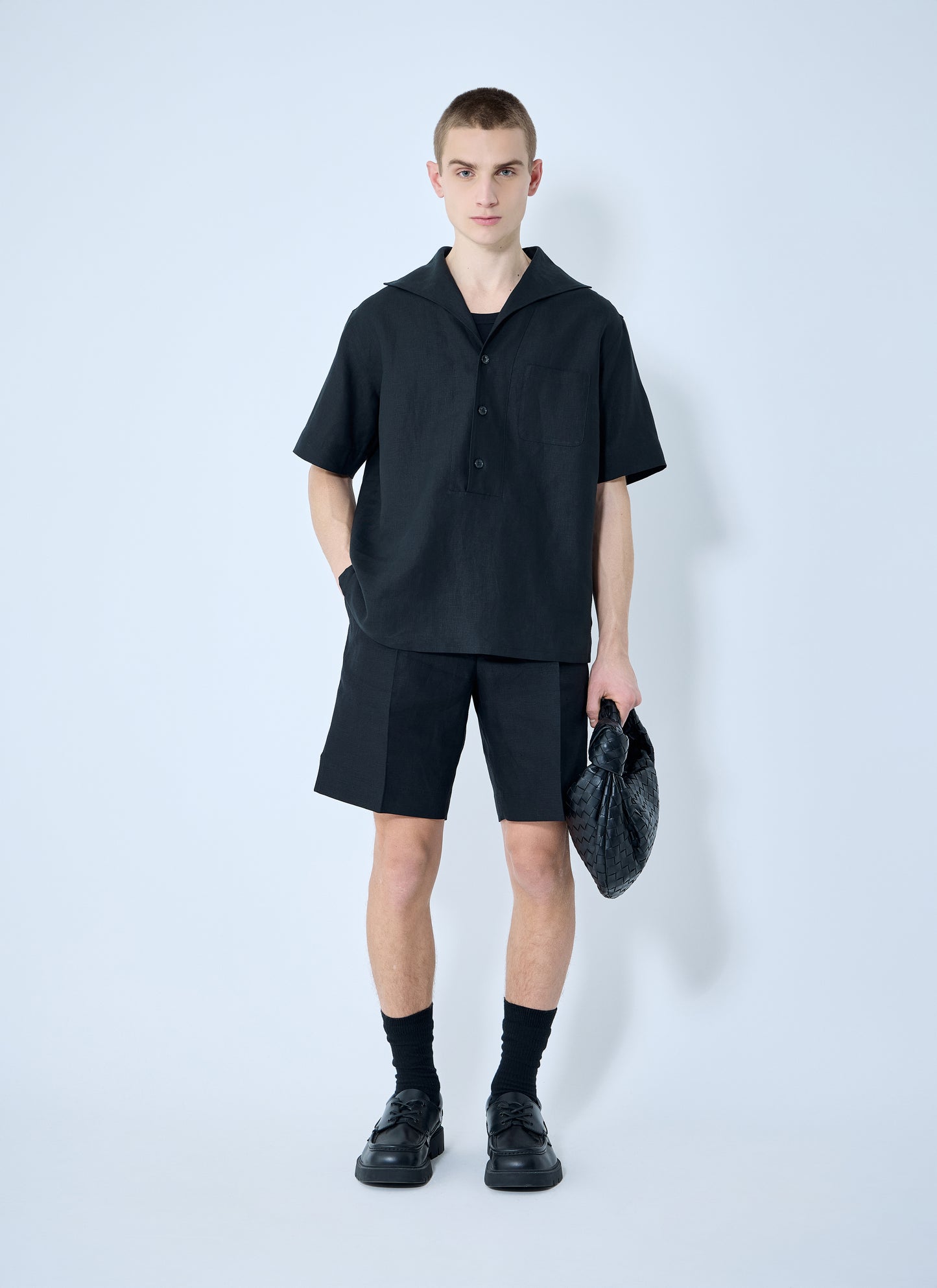 Dolce & Gabbana Men Linen Tailored Shorts DOLCE & GABBANA