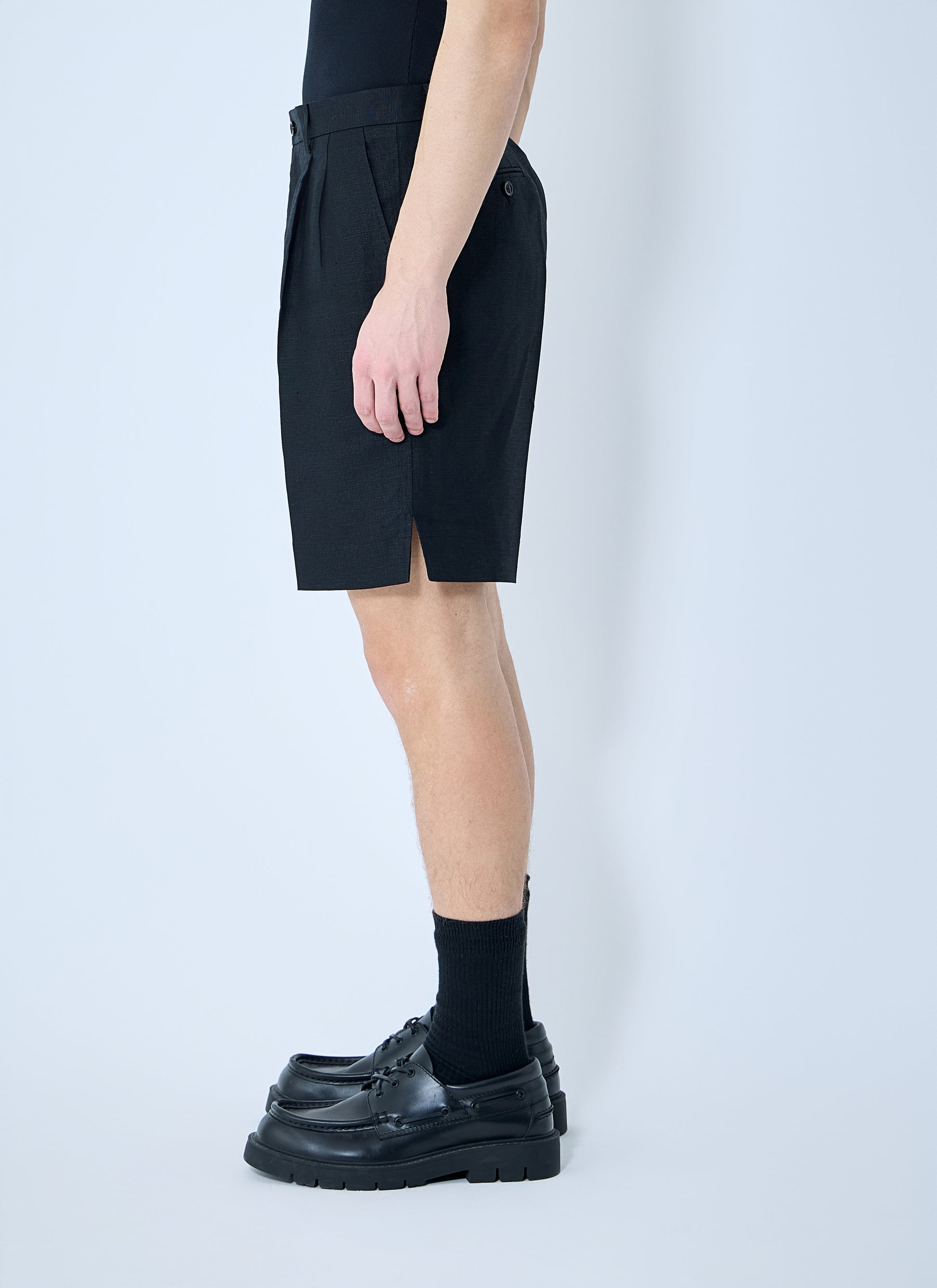 Dolce & Gabbana Men Linen Tailored Shorts DOLCE & GABBANA