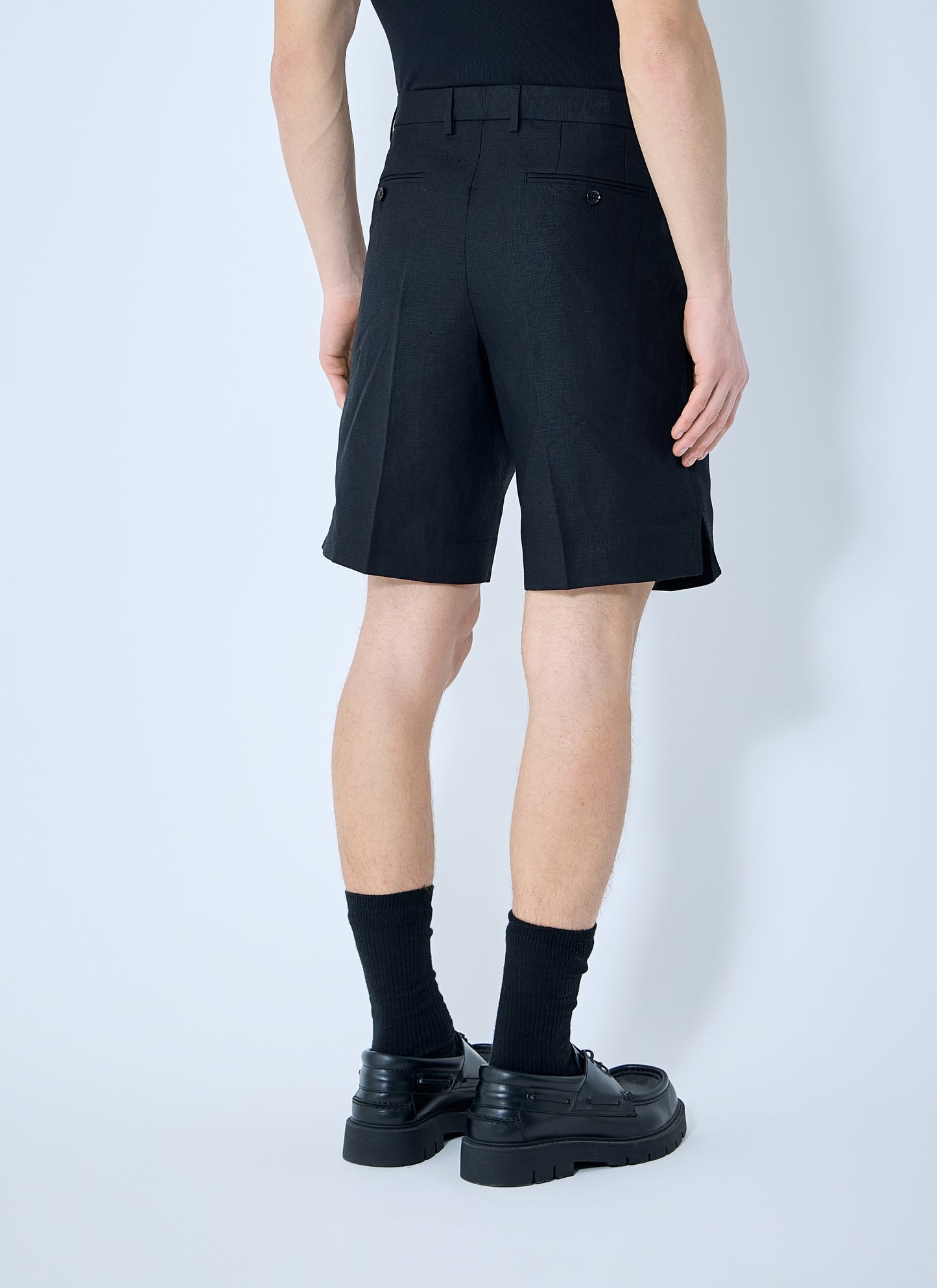 Dolce & Gabbana Men Linen Tailored Shorts DOLCE & GABBANA