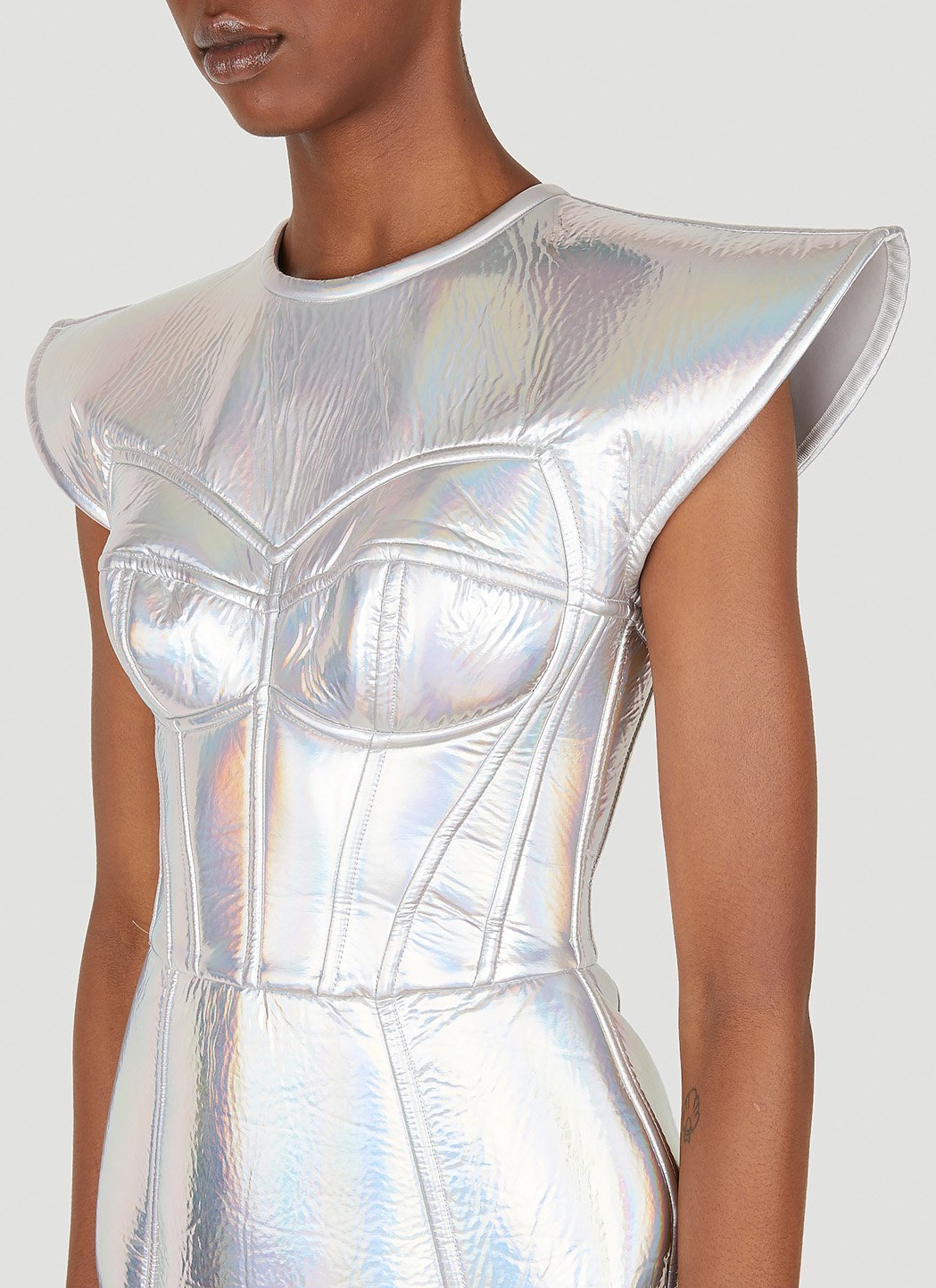 Dolce & Gabbana Women Metallic Bustier Dress DOLCE & GABBANA
