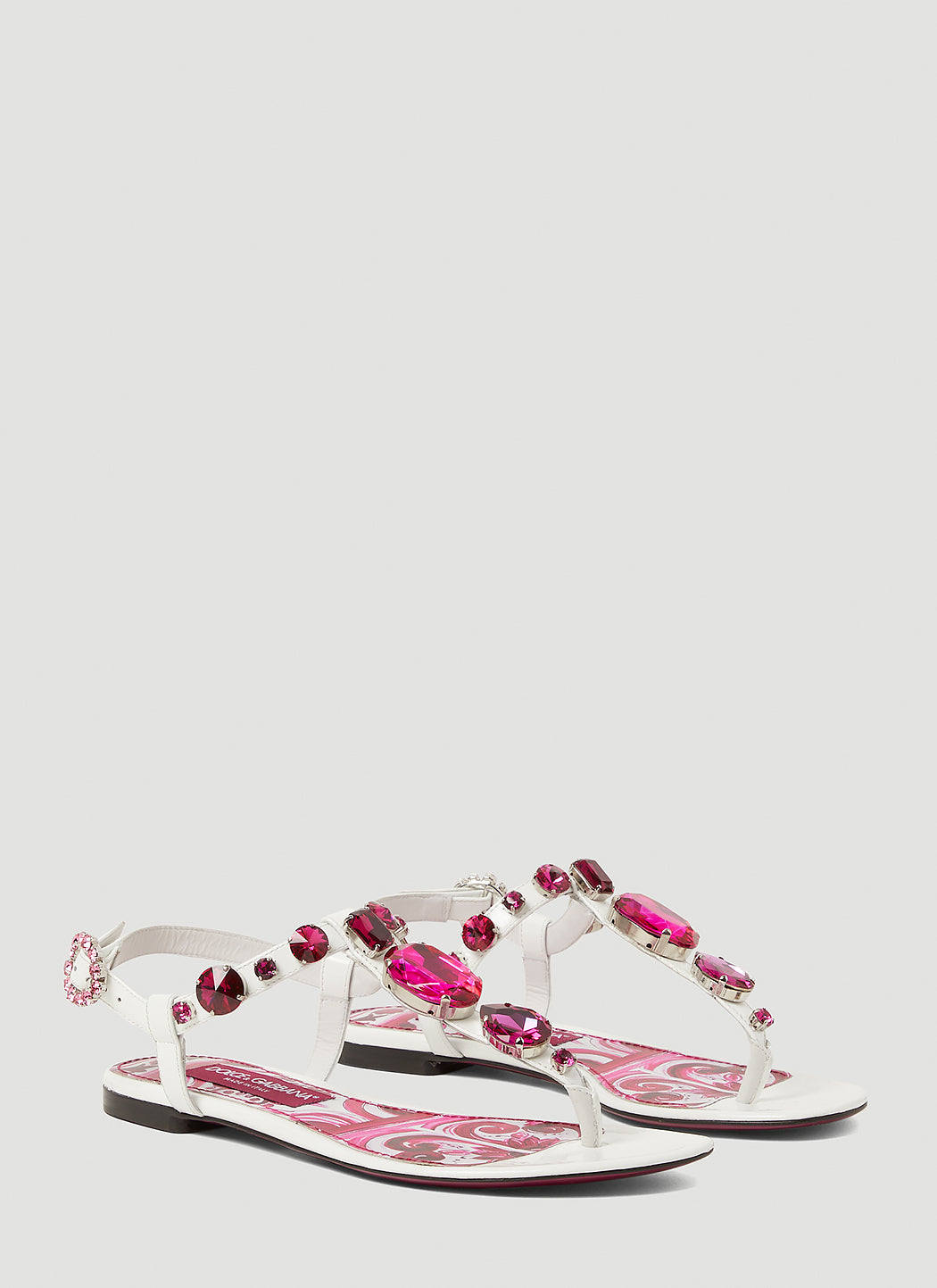 Dolce & Gabbana Women Crystal Embellished Majolica Sandals DOLCE & GABBANA