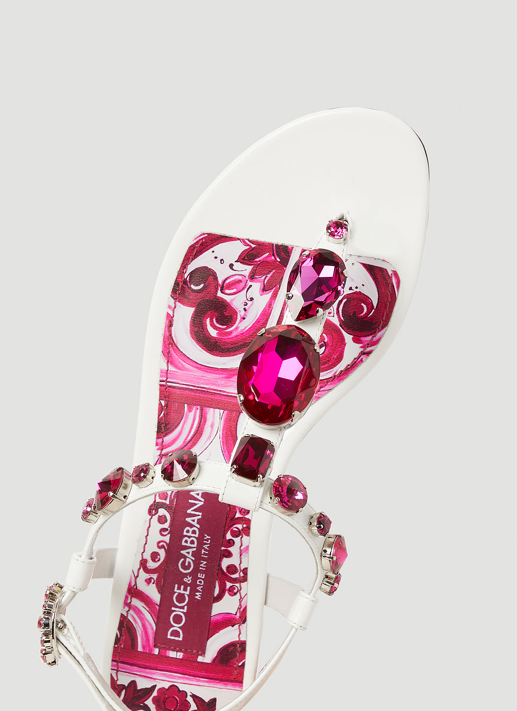 Dolce & Gabbana Women Crystal Embellished Majolica Sandals DOLCE & GABBANA