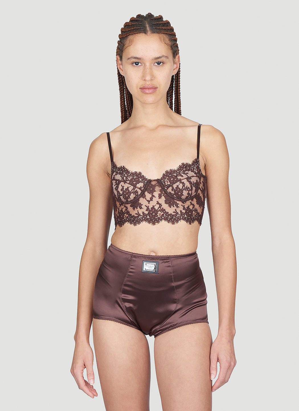 Dolce & Gabbana Women Floral Lace Long-Line Bra DOLCE & GABBANA
