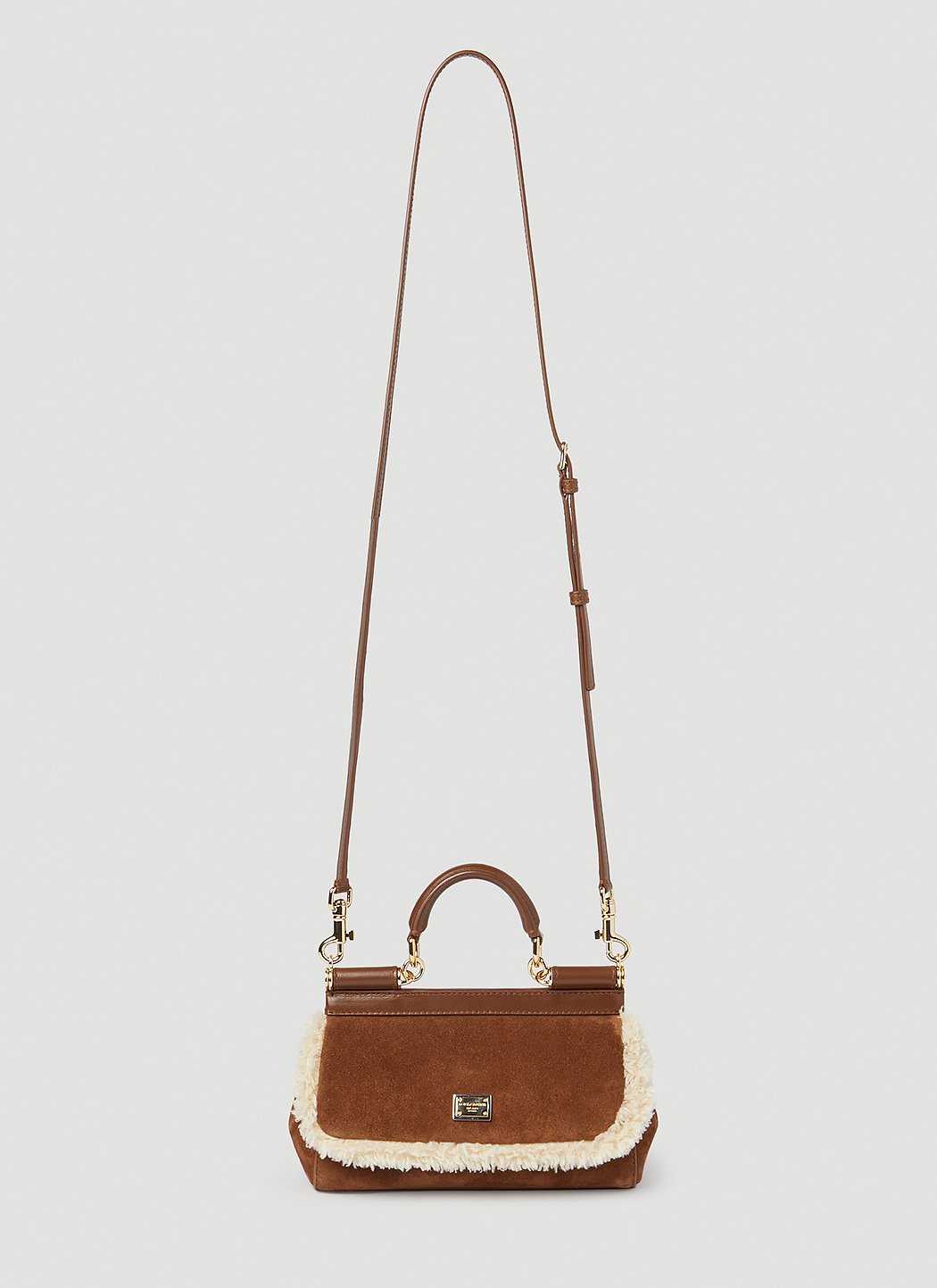 Dolce & Gabbana Women Sicily Suede Small Handbag DOLCE & GABBANA