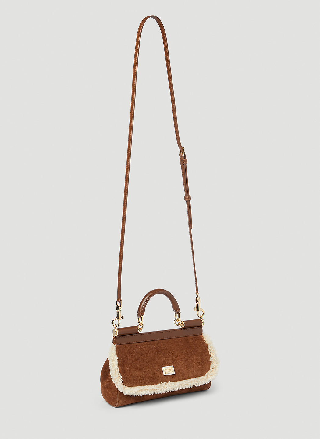 Dolce & Gabbana Women Sicily Suede Small Handbag DOLCE & GABBANA
