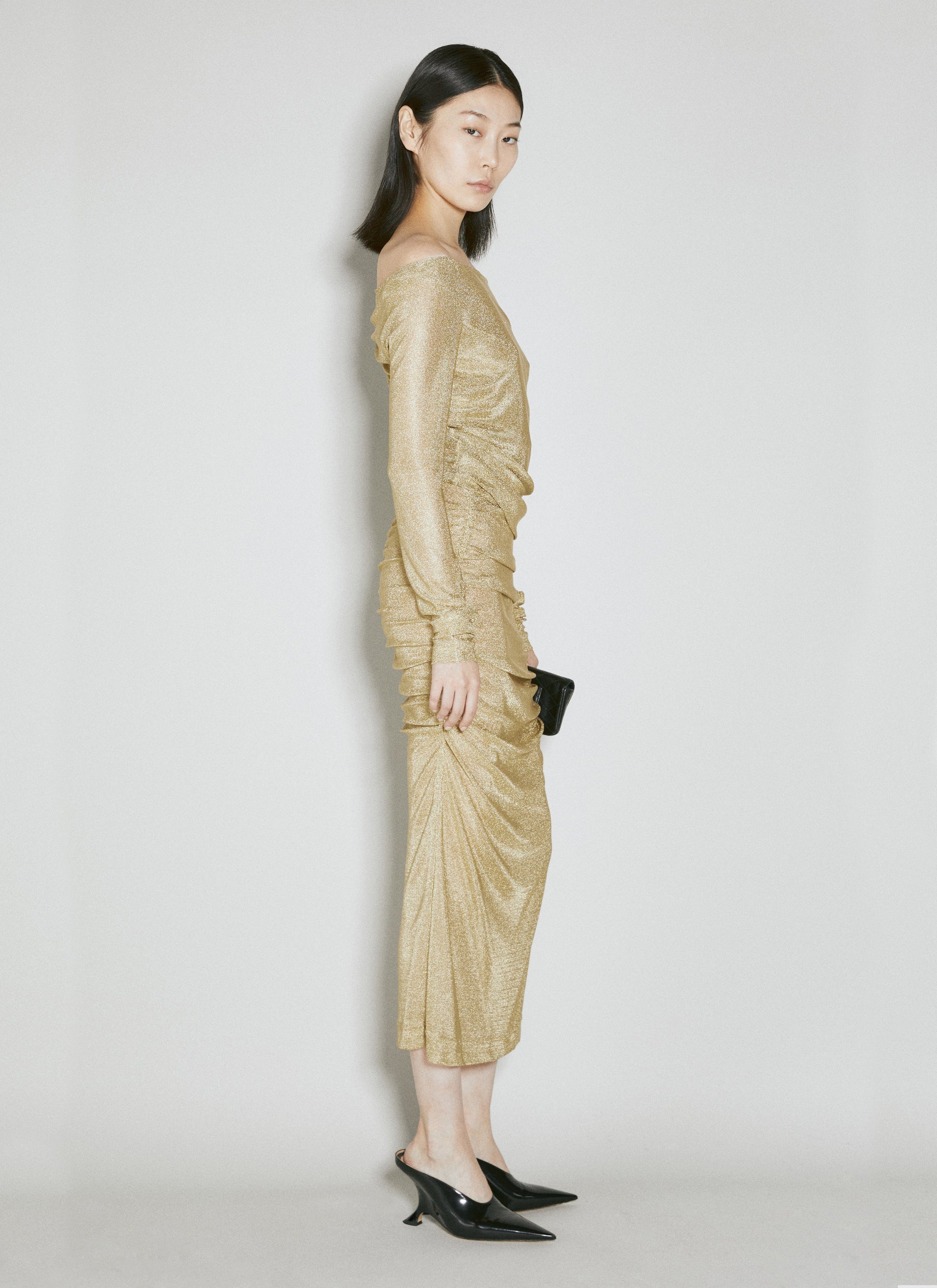 Dolce & Gabbana Women Lurex Mesh Midi Dress DOLCE & GABBANA