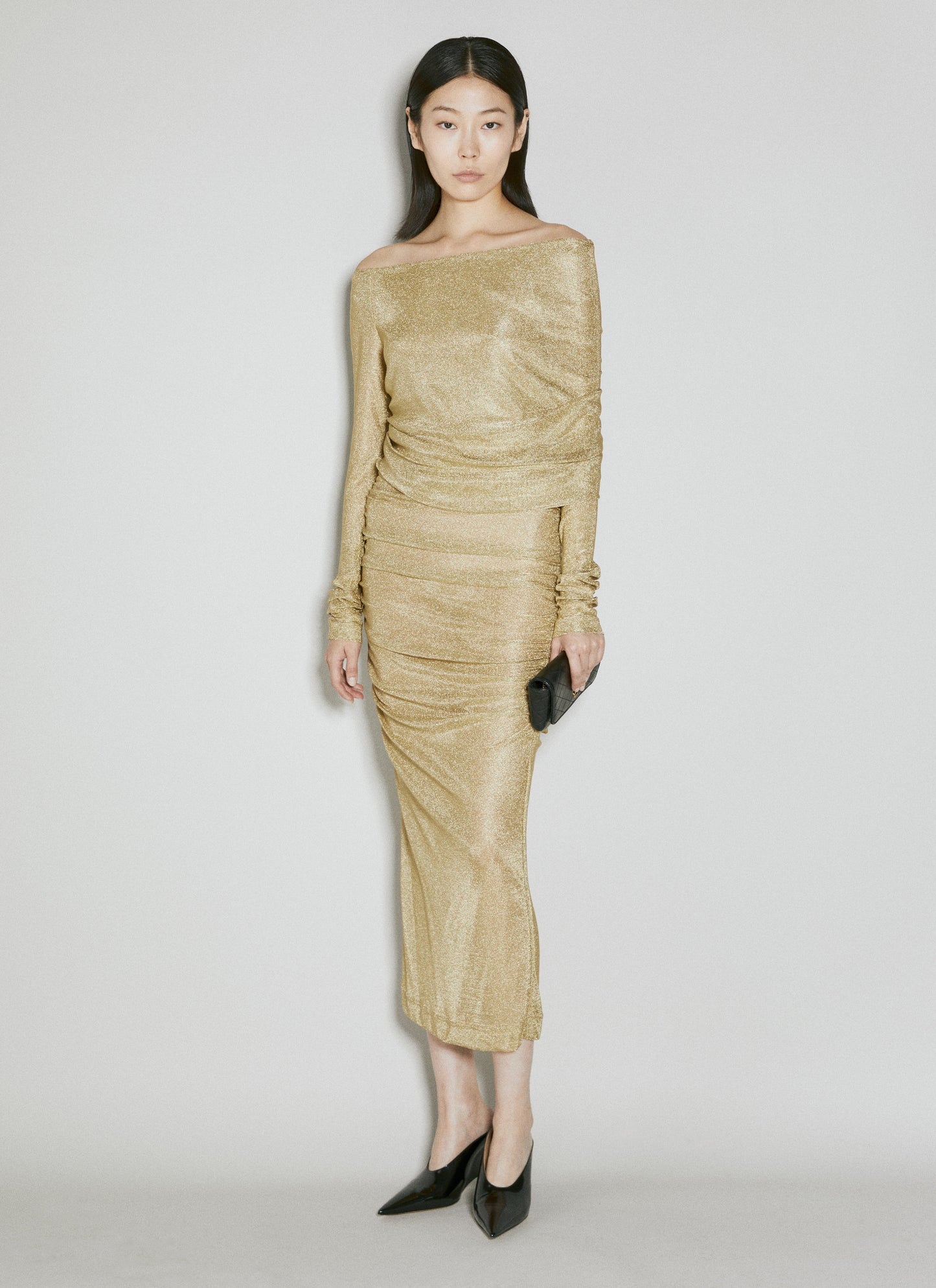 Dolce & Gabbana Women Lurex Mesh Midi Dress DOLCE & GABBANA