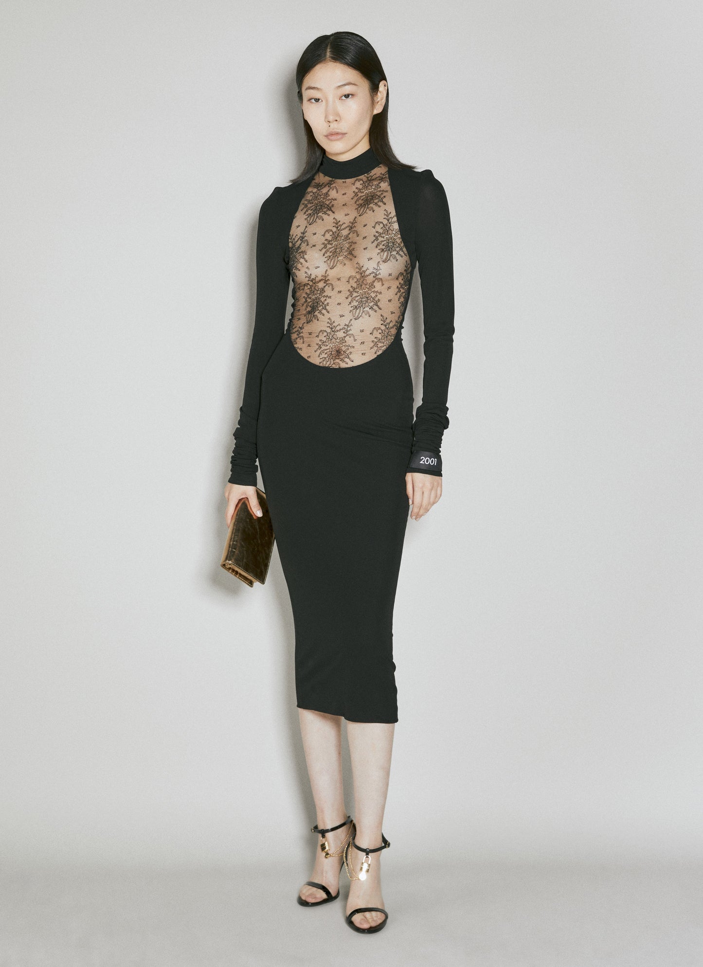 Dolce & Gabbana Women Chantilly Lace Insert Jersey Dress DOLCE & GABBANA