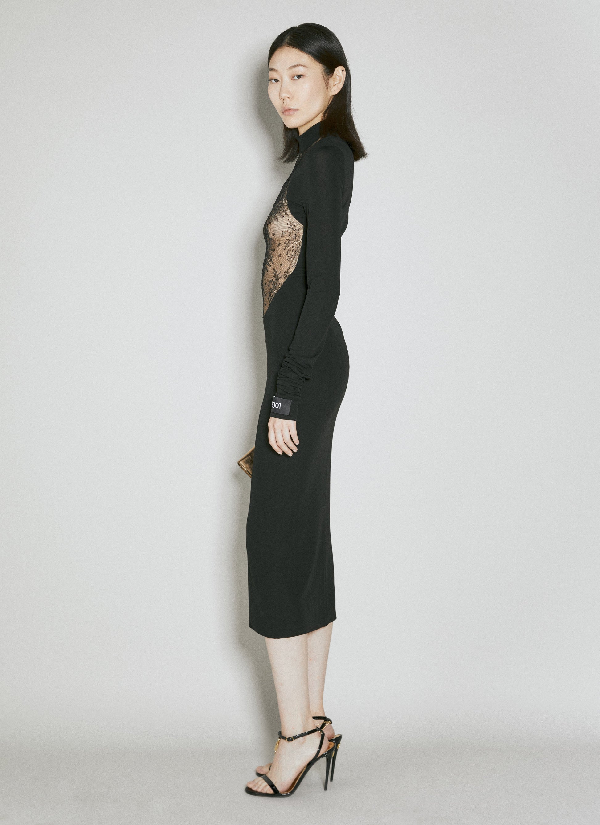 Dolce & Gabbana Women Chantilly Lace Insert Jersey Dress DOLCE & GABBANA