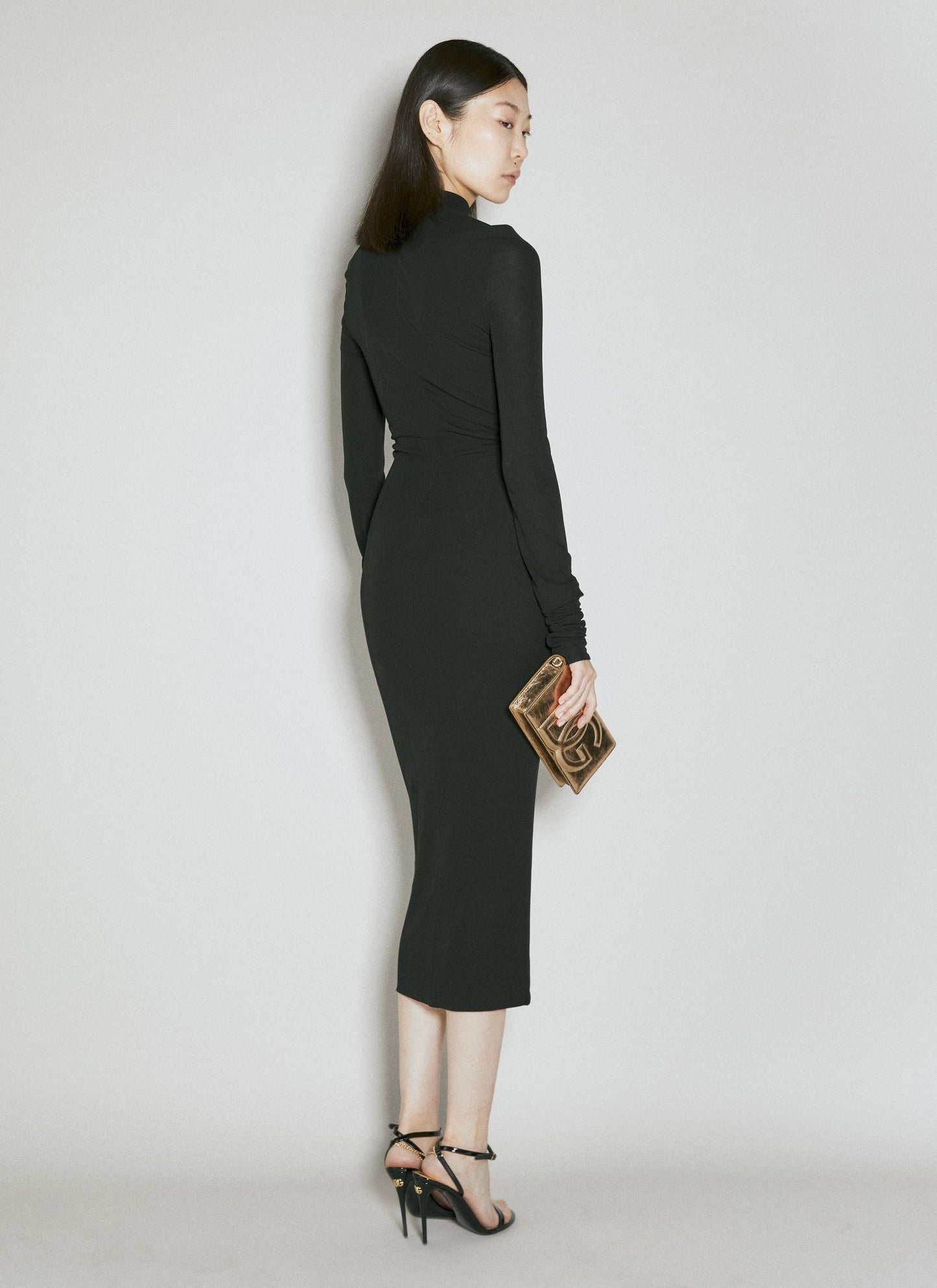 Dolce & Gabbana Women Chantilly Lace Insert Jersey Dress DOLCE & GABBANA