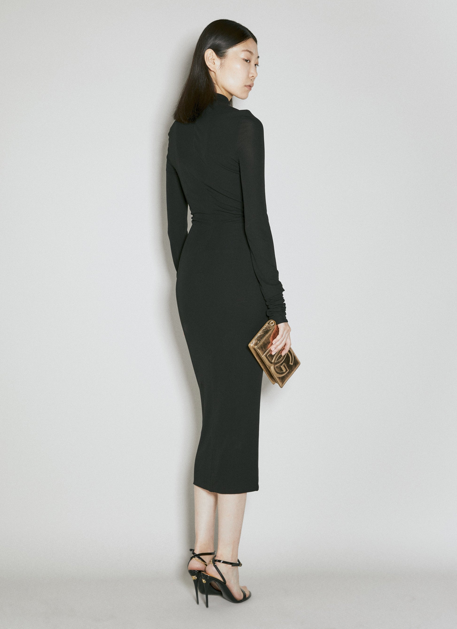 Dolce & Gabbana Women Chantilly Lace Insert Jersey Dress DOLCE & GABBANA