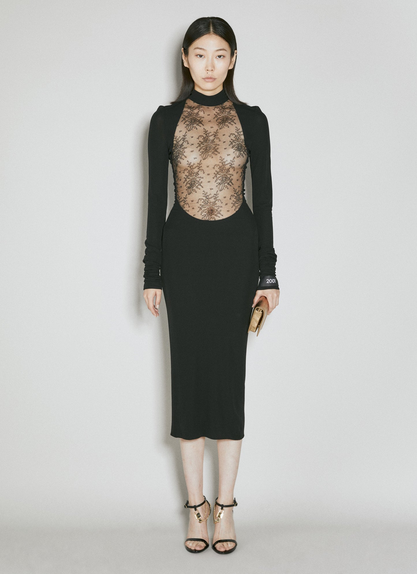 Dolce & Gabbana Women Chantilly Lace Insert Jersey Dress DOLCE & GABBANA