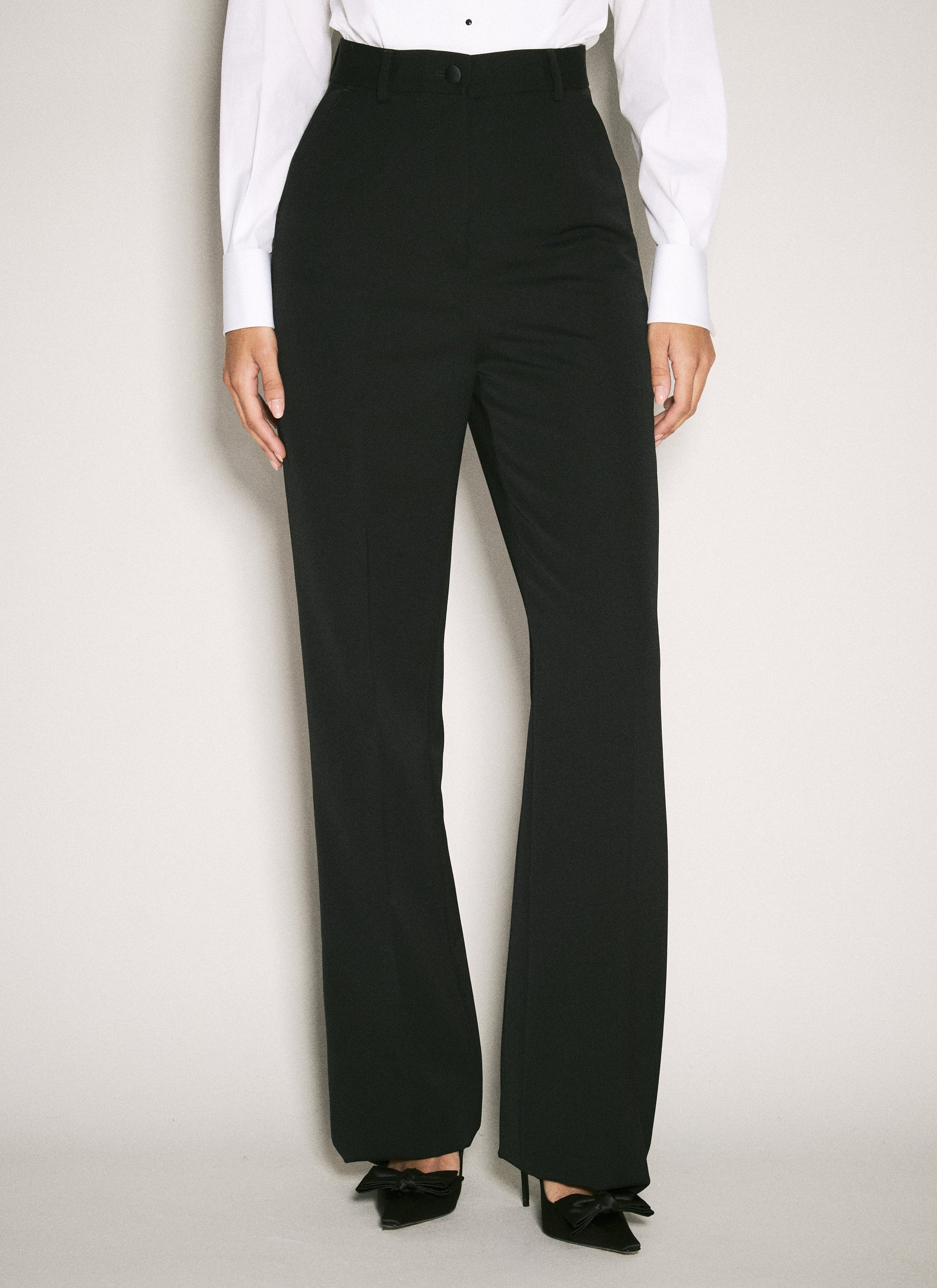 Dolce & Gabbana Women Wool Gabardine Tuxedo Pants DOLCE & GABBANA
