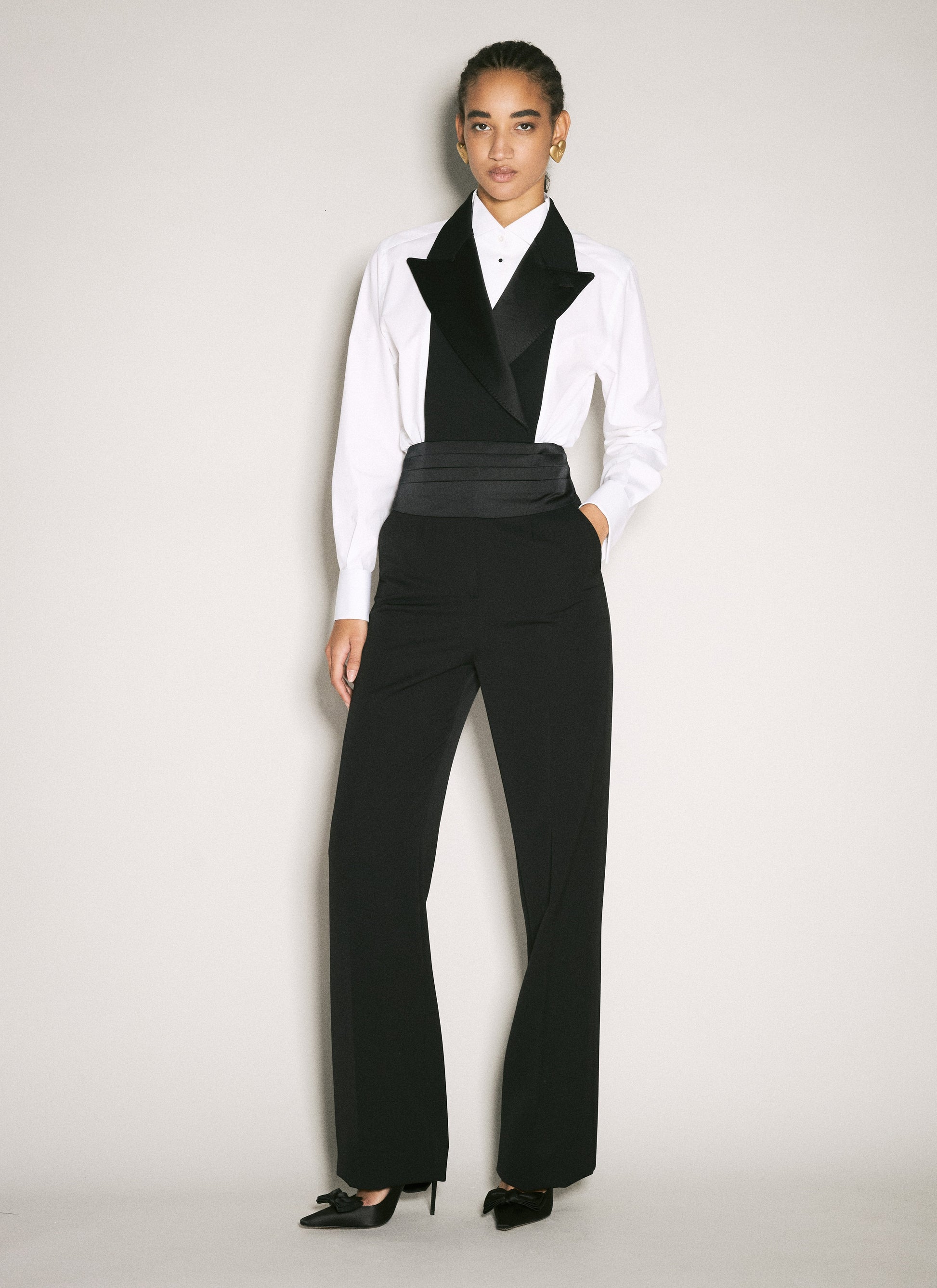 Dolce & Gabbana Women Wool Gabardine Tuxedo Pants DOLCE & GABBANA