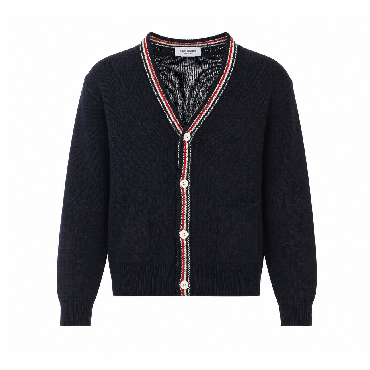 Thom Browne Men Donegal Intarsia Hector Patchwork Cardigan THOM BROWNE