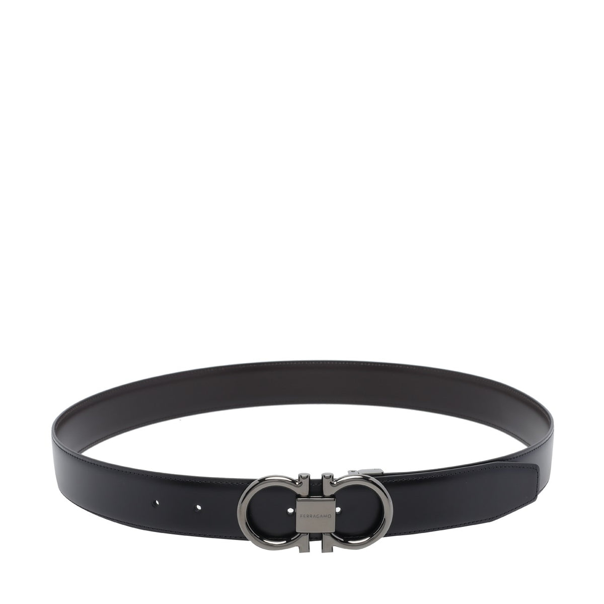 Ferragamo Men Double Adjustable Gancini Belt FERRAGAMO