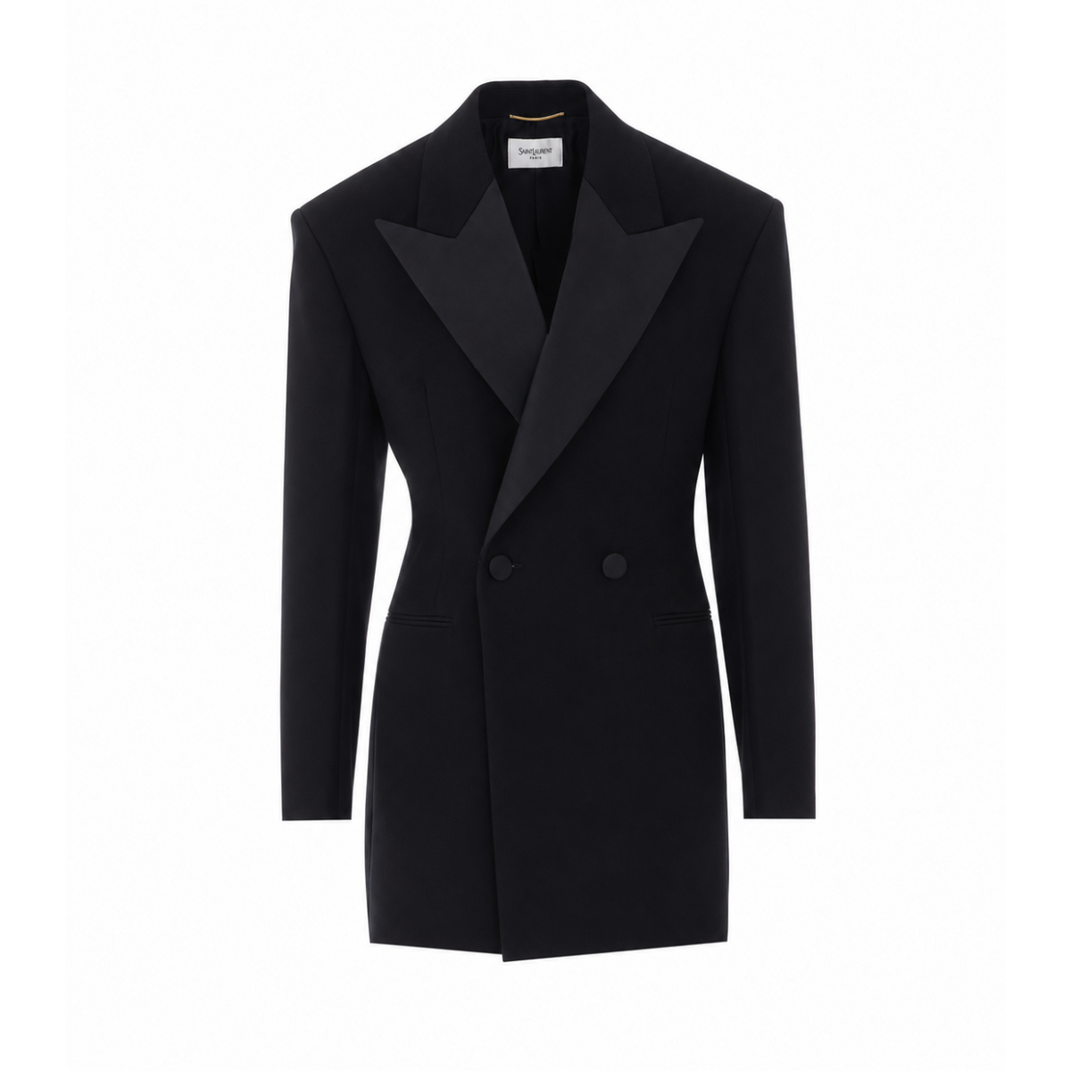 Saint Laurent Women Double-Breasted Tuxedo Grain De Poudre Jacket SAINT LAURENT