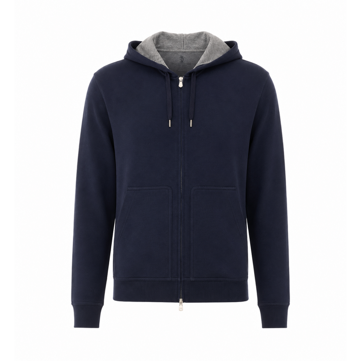 Brunello Cucinelli Men Double Fabric Zip Up Hoodie BRUNELLO CUCINELLI
