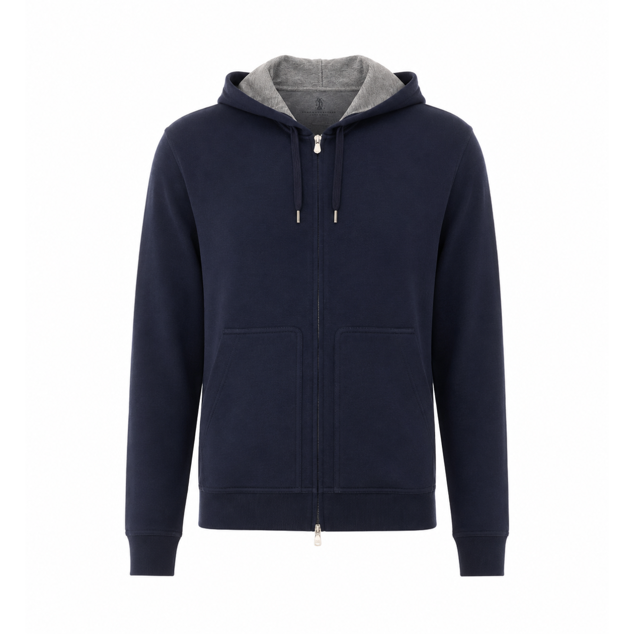 Brunello Cucinelli Men Double Fabric Zip Up Hoodie BRUNELLO CUCINELLI