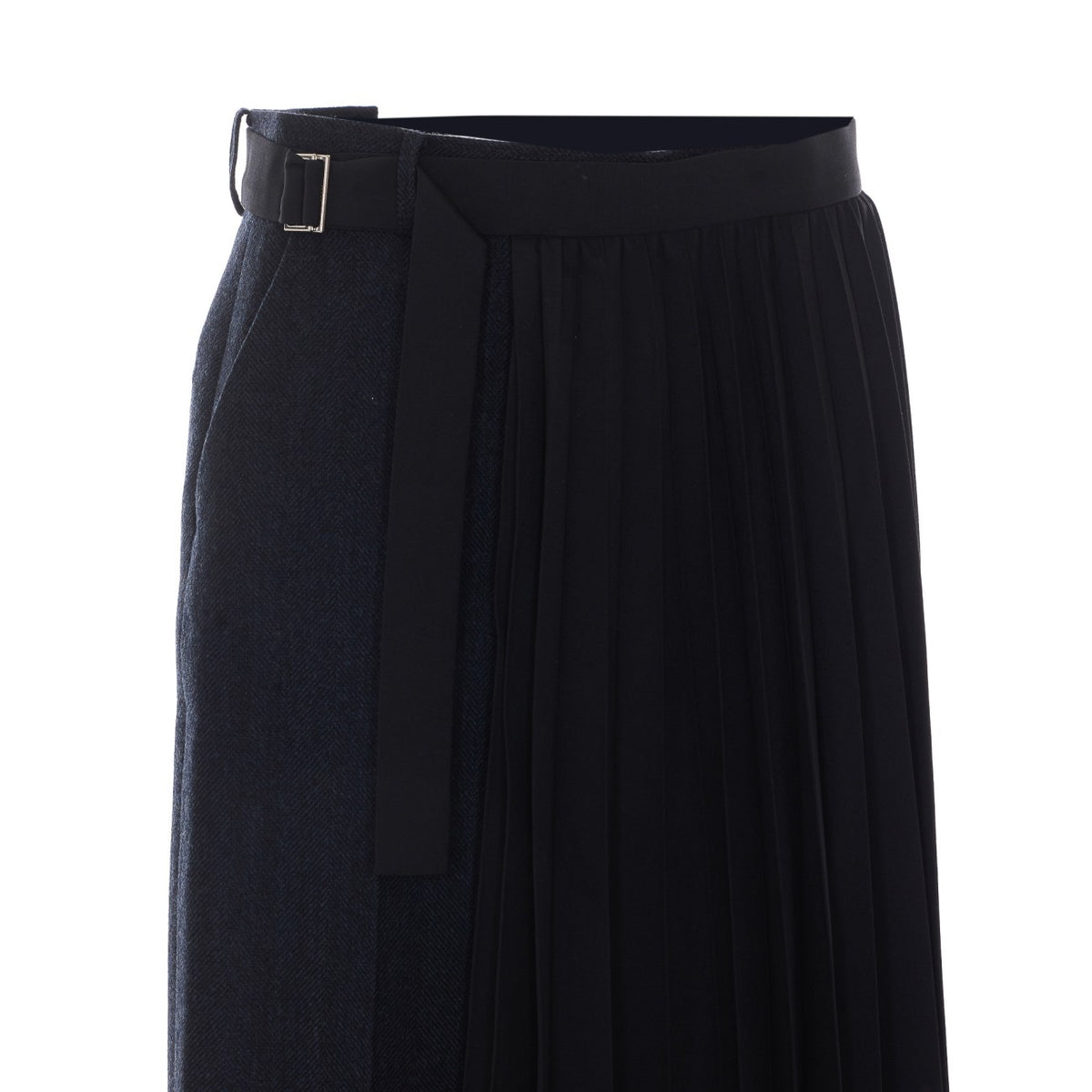 Sacai Women Double-Faced Herringbone X Suiting Skirt SACAI
