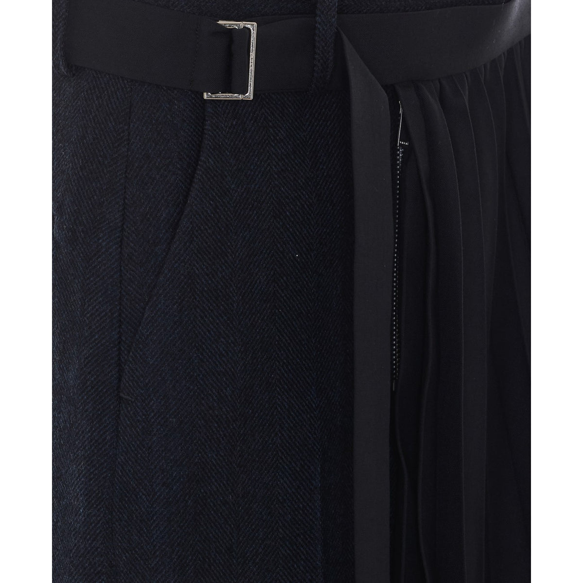 Sacai Women Double-Faced Herringbone X Suiting Skirt SACAI