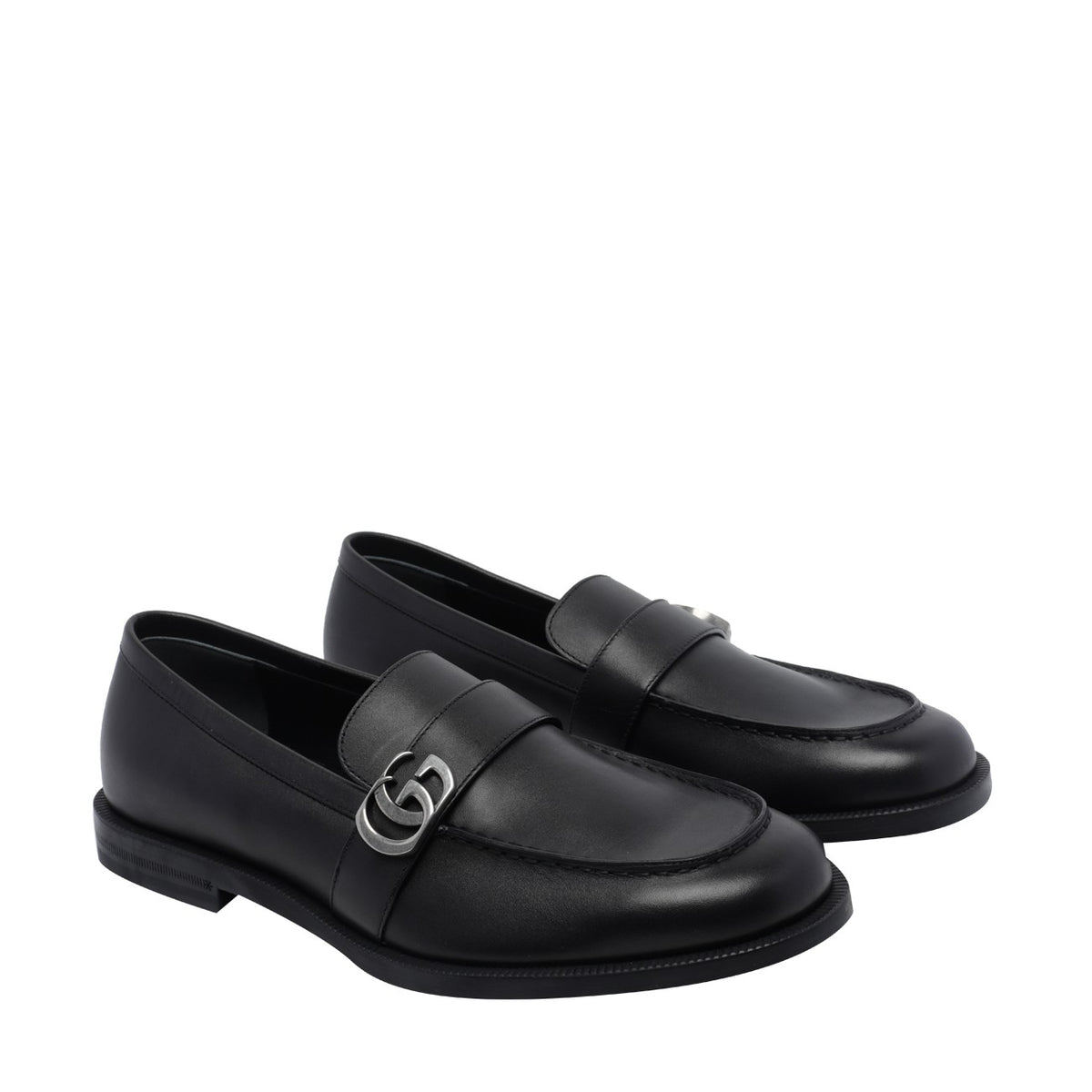 Gucci Men Double Gg Logo Loafers GUCCI