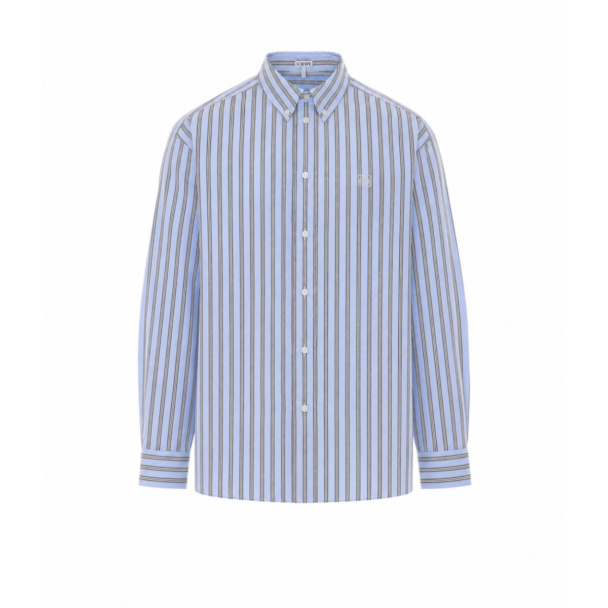 Loewe Men Double L Logo Striped Shirt LOEWE