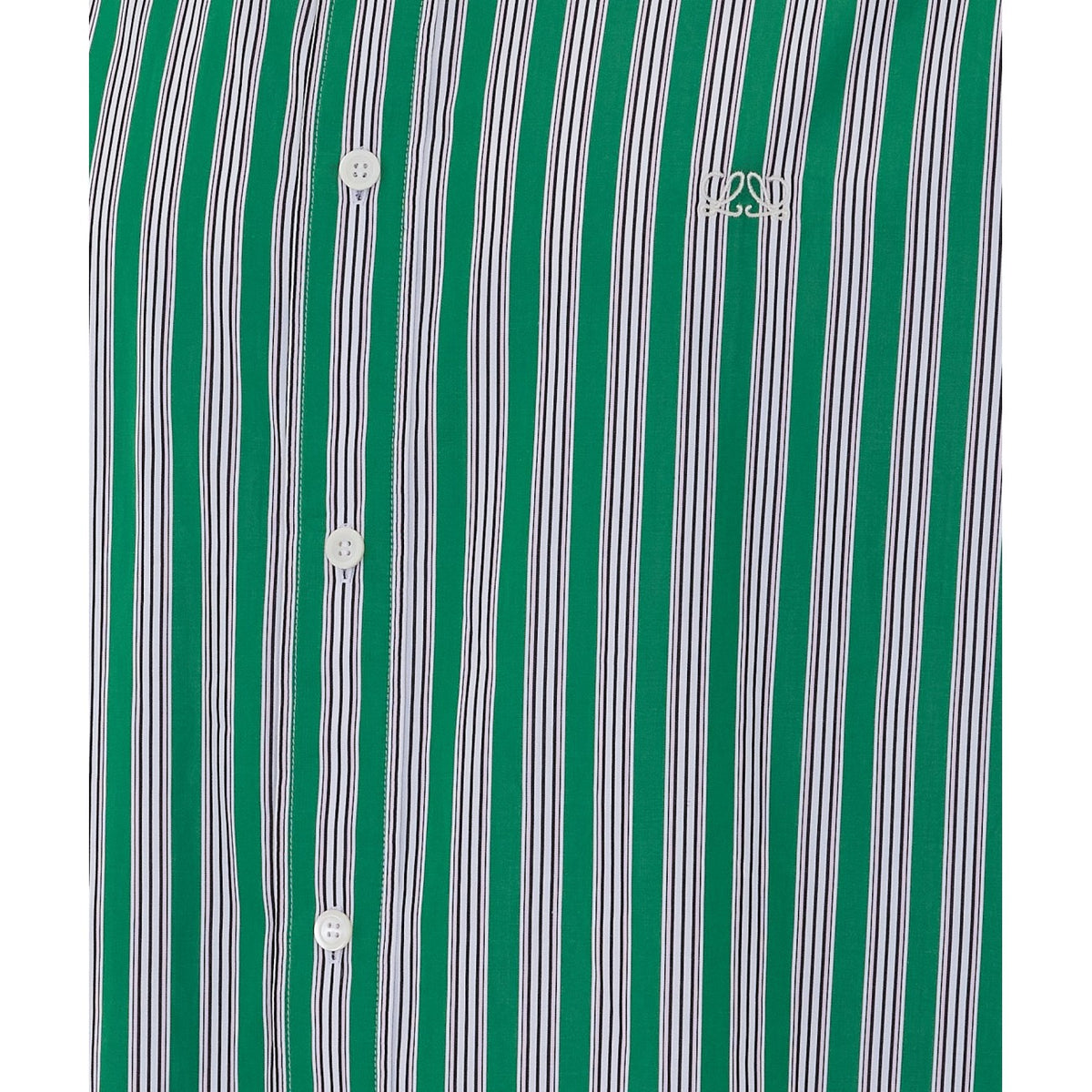 Loewe Men Double L Logo Striped Shirt LOEWE