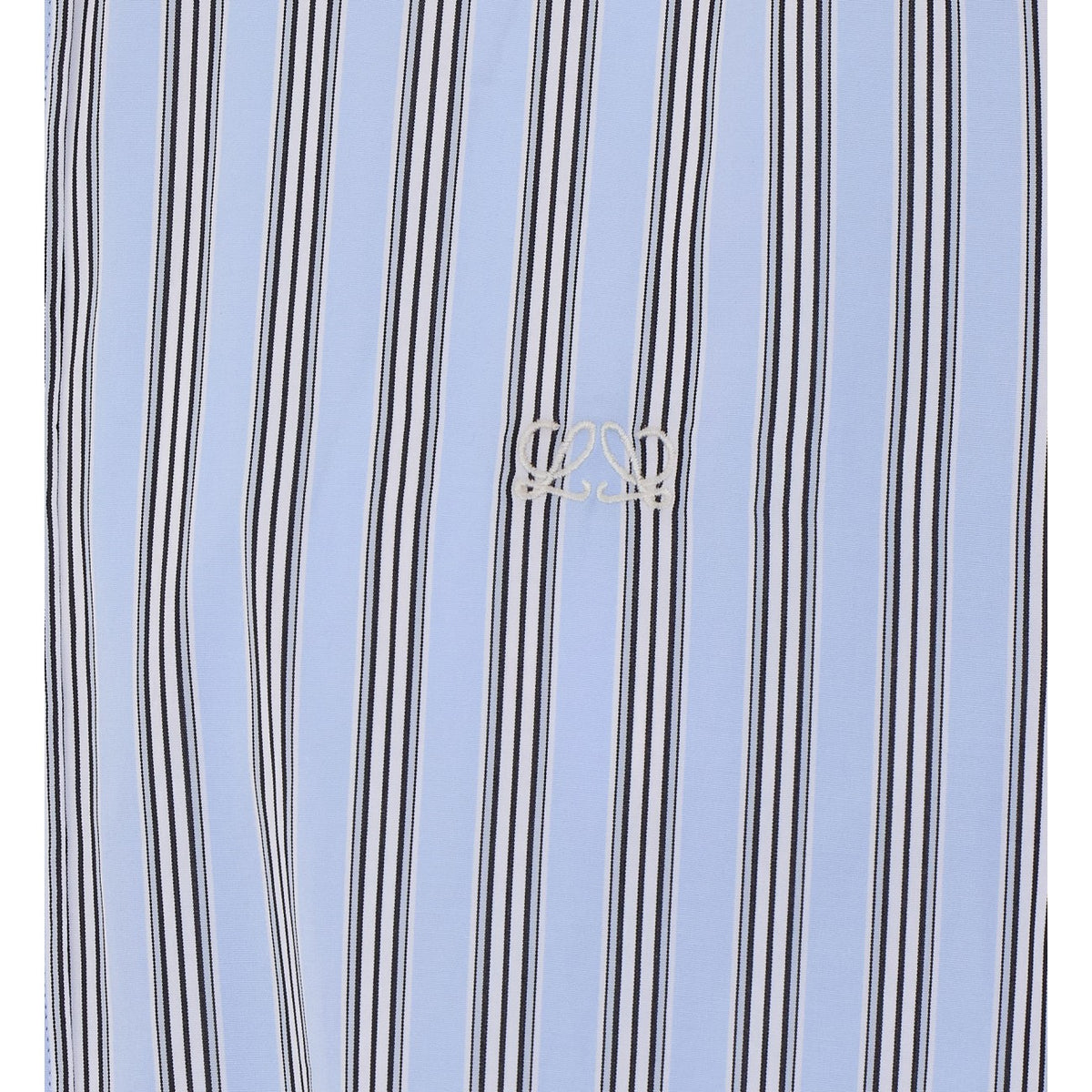 Loewe Men Double L Logo Striped Shirt LOEWE