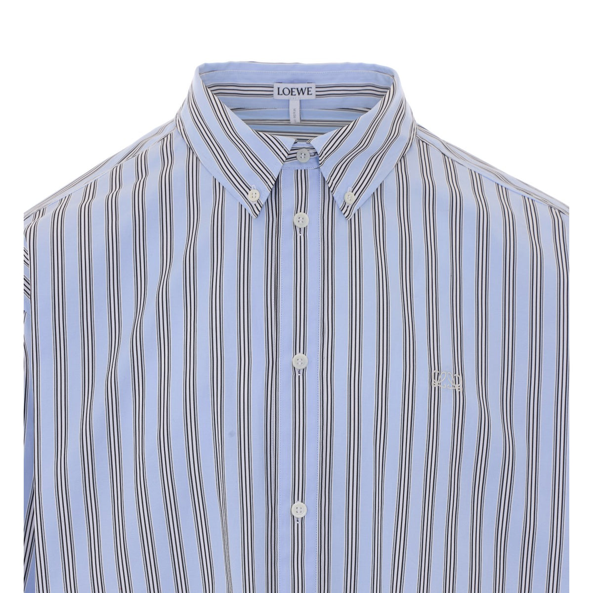 Loewe Men Double L Logo Striped Shirt LOEWE